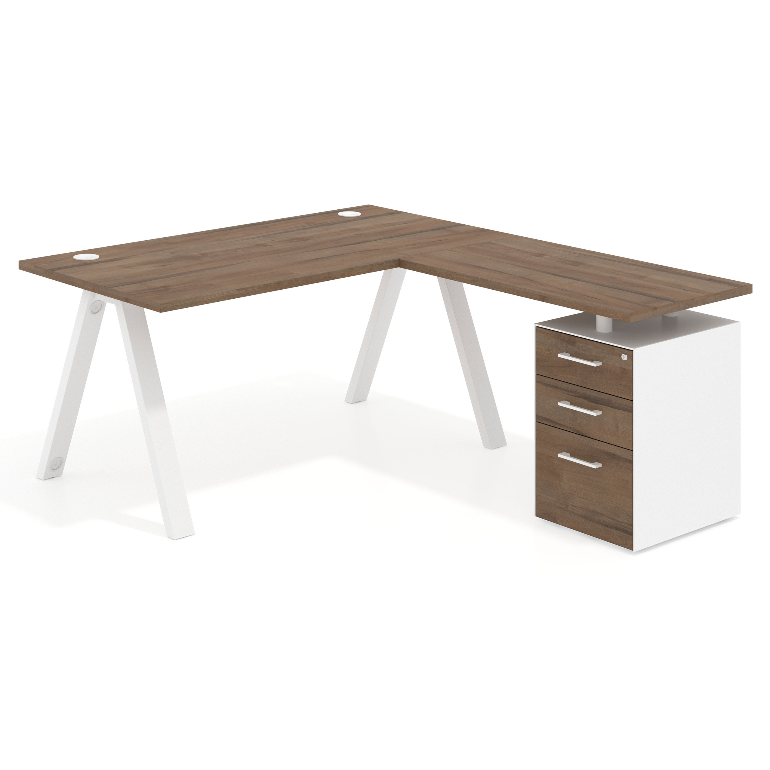 mesa en l 140x180 noce sabi uvepro mesa con ala pedestal frontales melamina recto 1