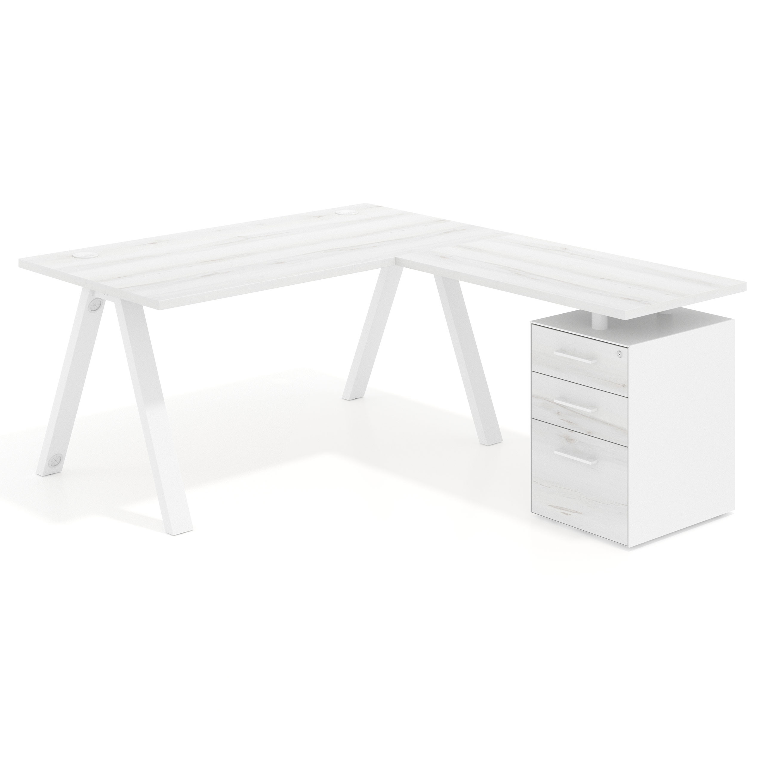 mesa en l 180x180 albo uvepro mesa con ala pedestal frontales melamina recto 1