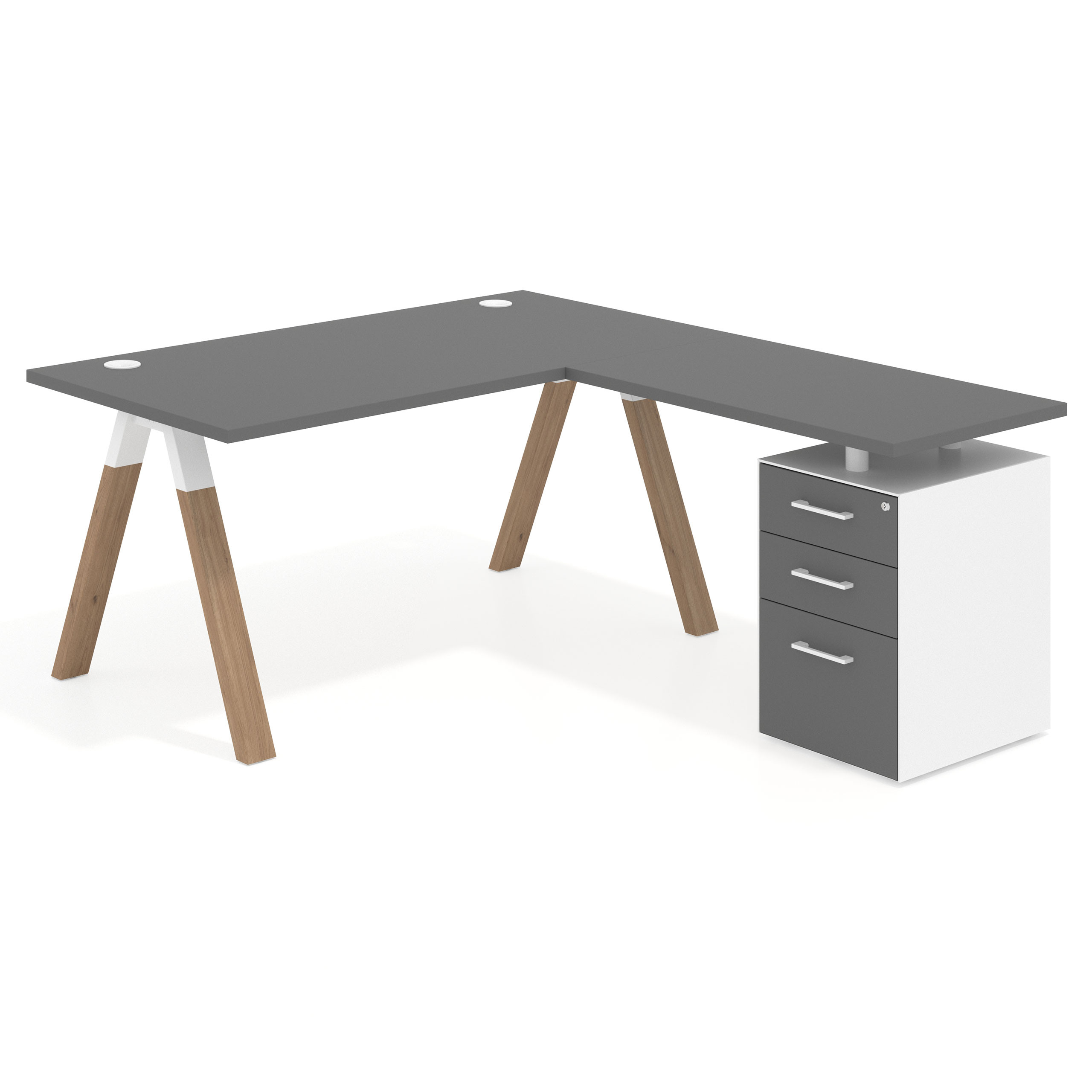 mesa en l 180x180 gris tormenta uvepro mesa con ala pedestal frontales melamina recto 1