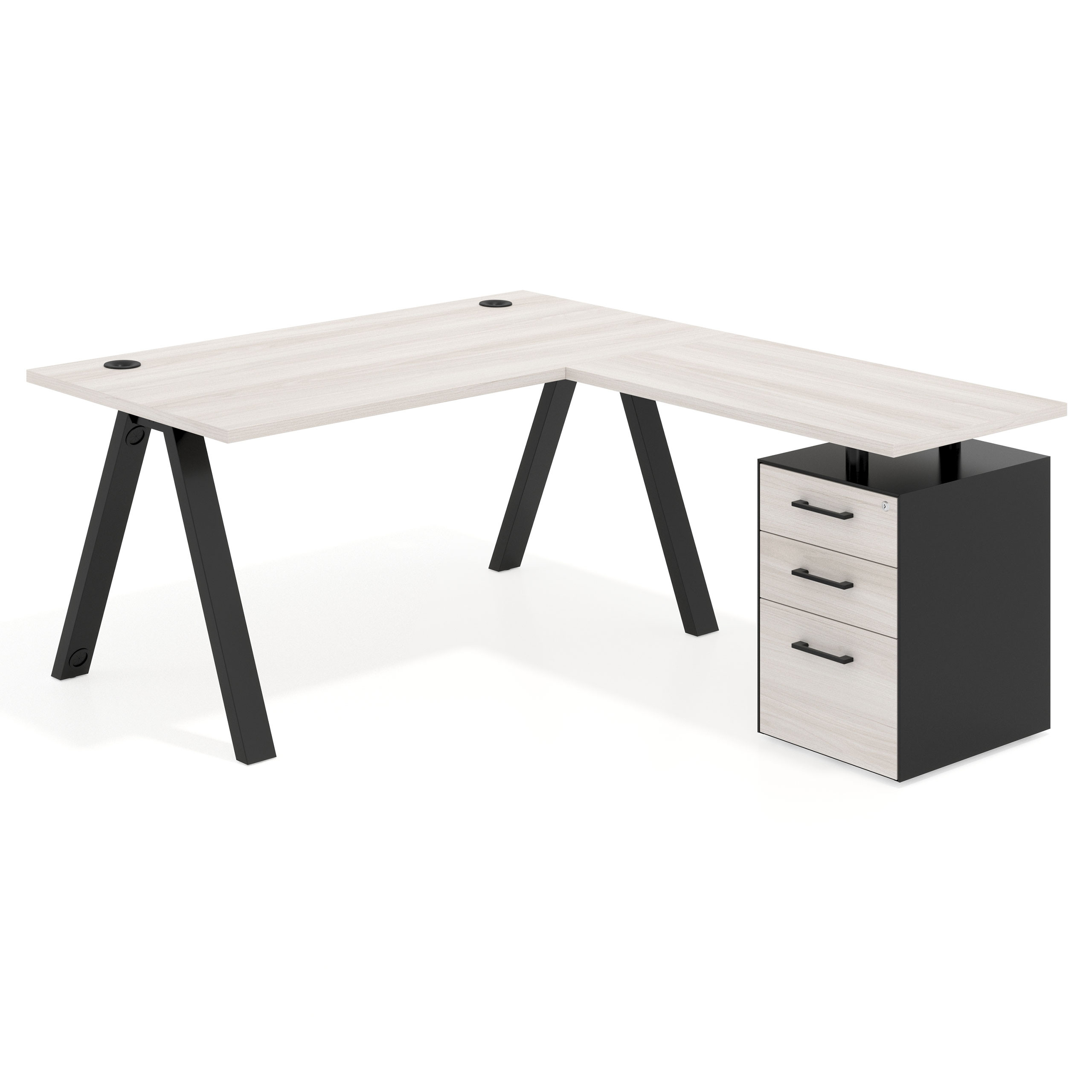 mesa en l 140x180 california uvepro mesa con ala pedestal frontales melamina recto 1