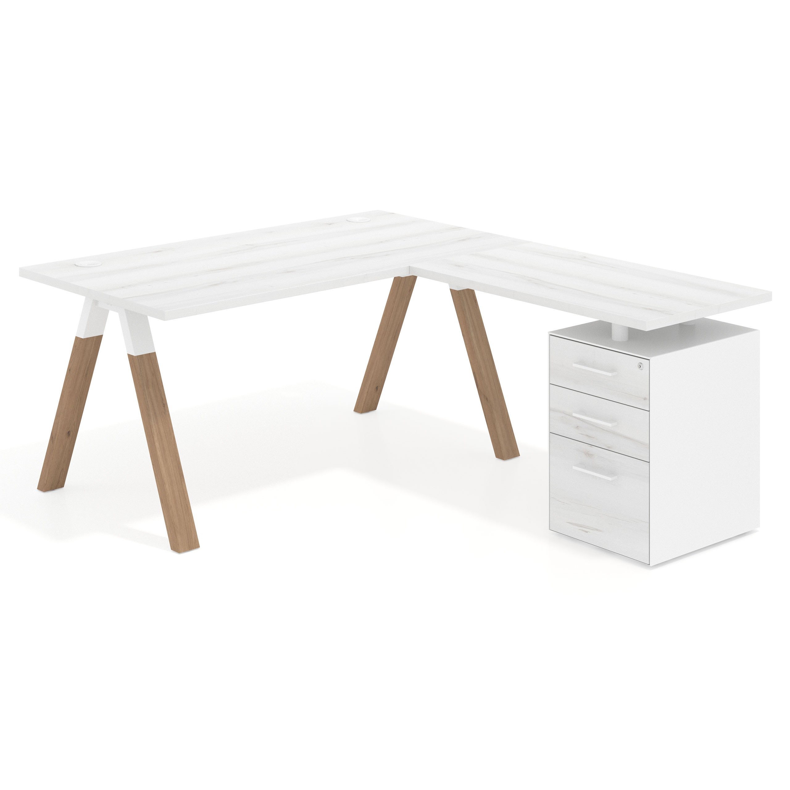 mesa en l 180x180 albo uvepro mesa con ala pedestal frontales melamina recto 1