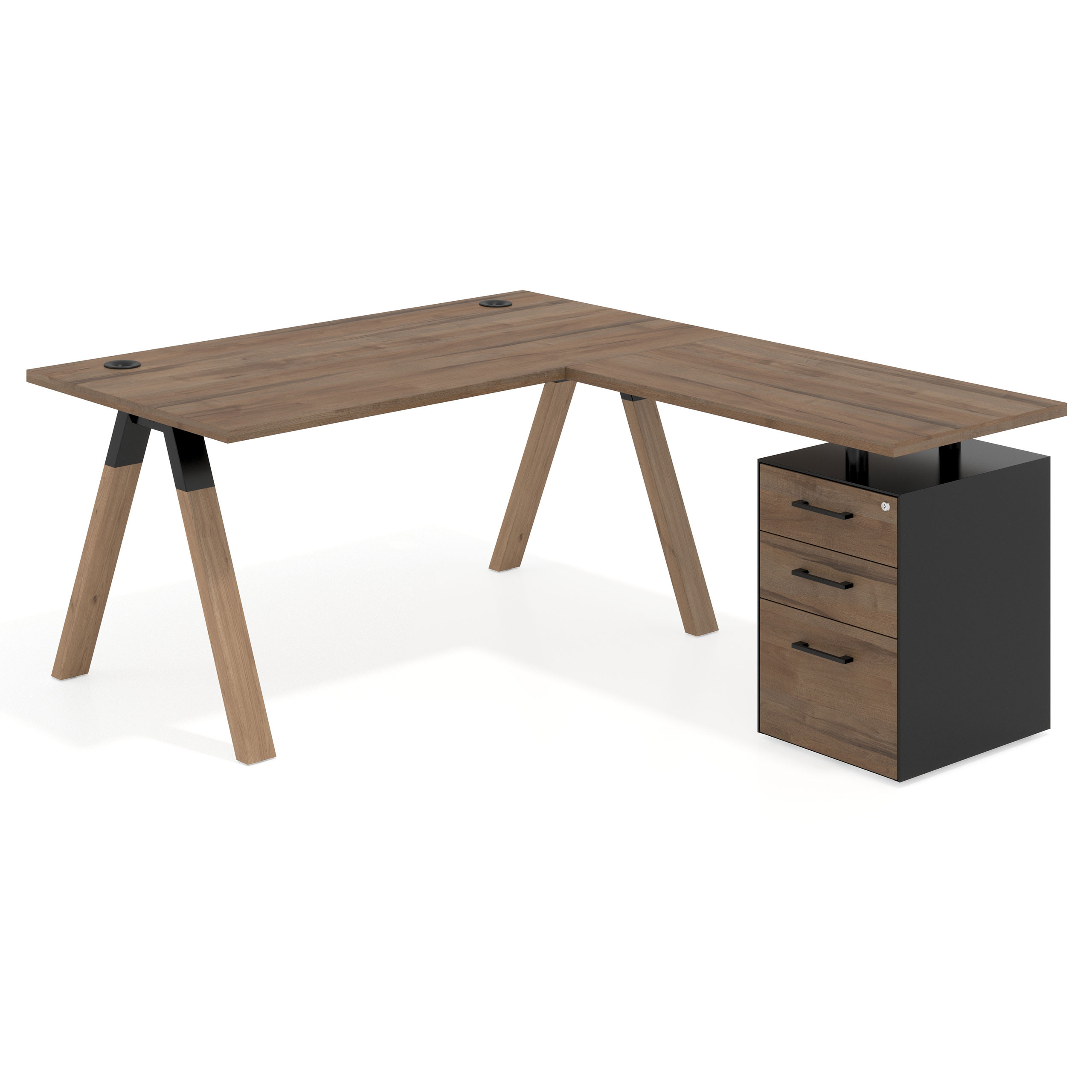 mesa en l 140x180 noce sabi uvepro mesa con ala pedestal frontales melamina recto 1