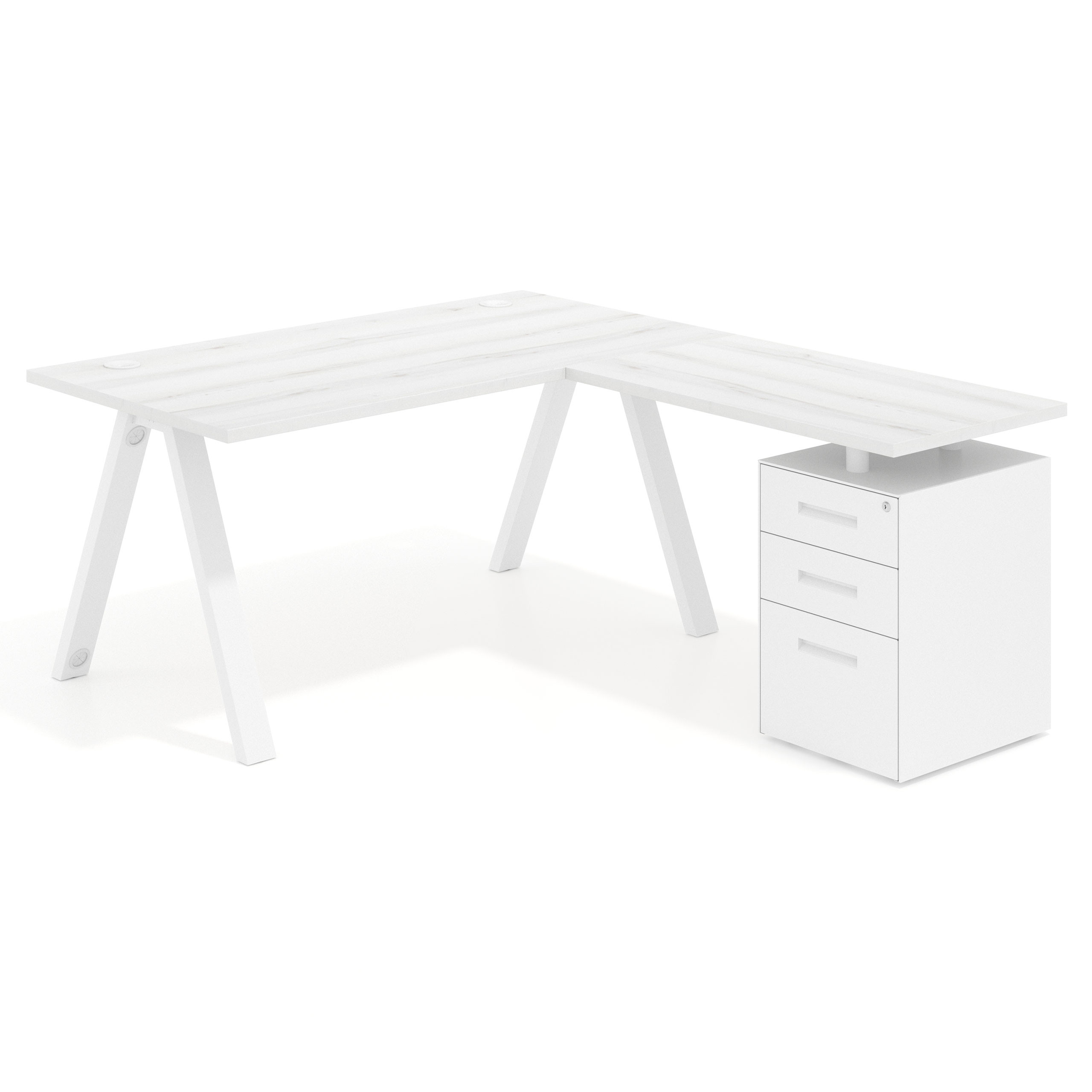 mesa en l 140x180 albo uvepro mesa con ala pedestal frontales metal recto 1