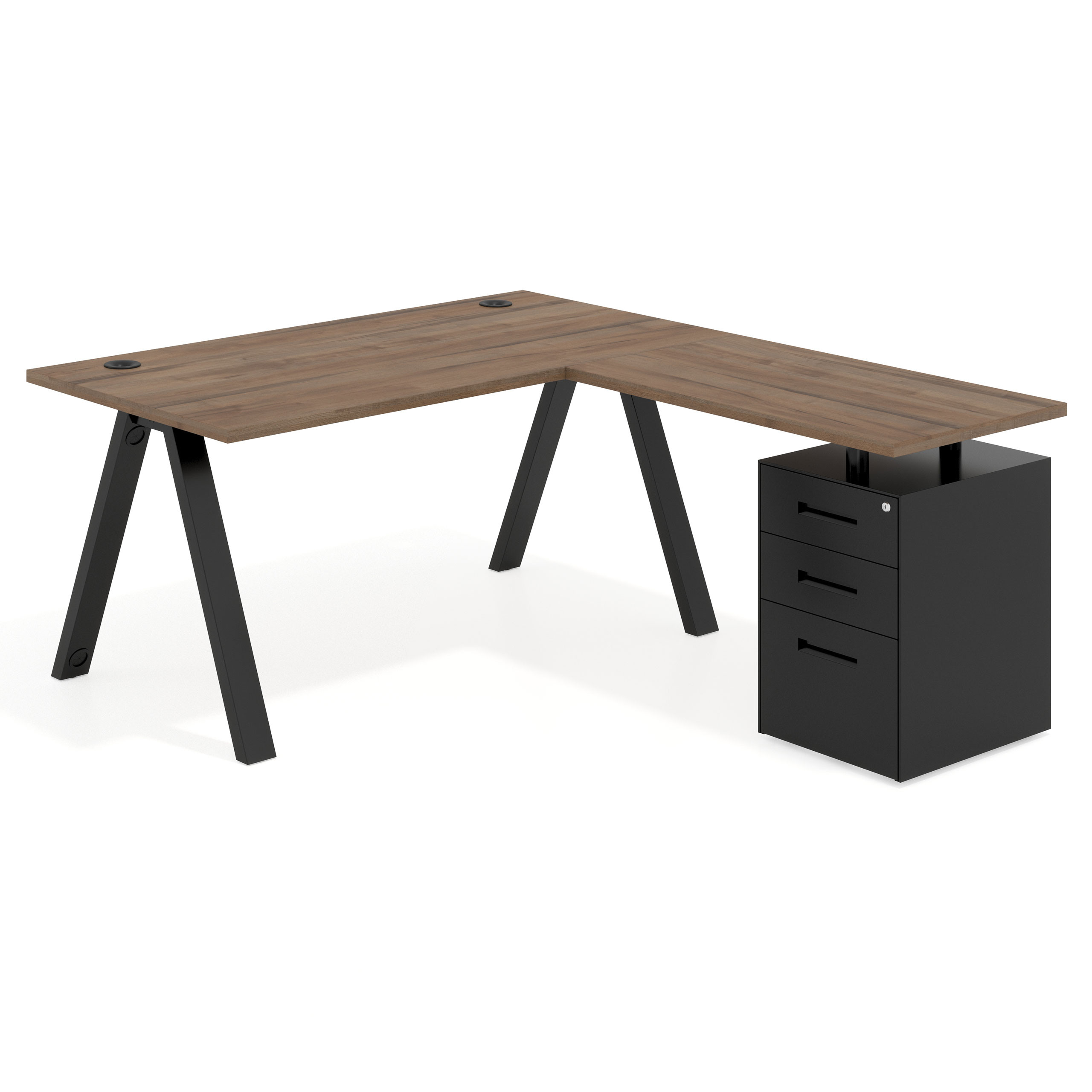 mesa en l 180x180 noce sabi uvepro mesa con ala pedestal frontales metal recto 1