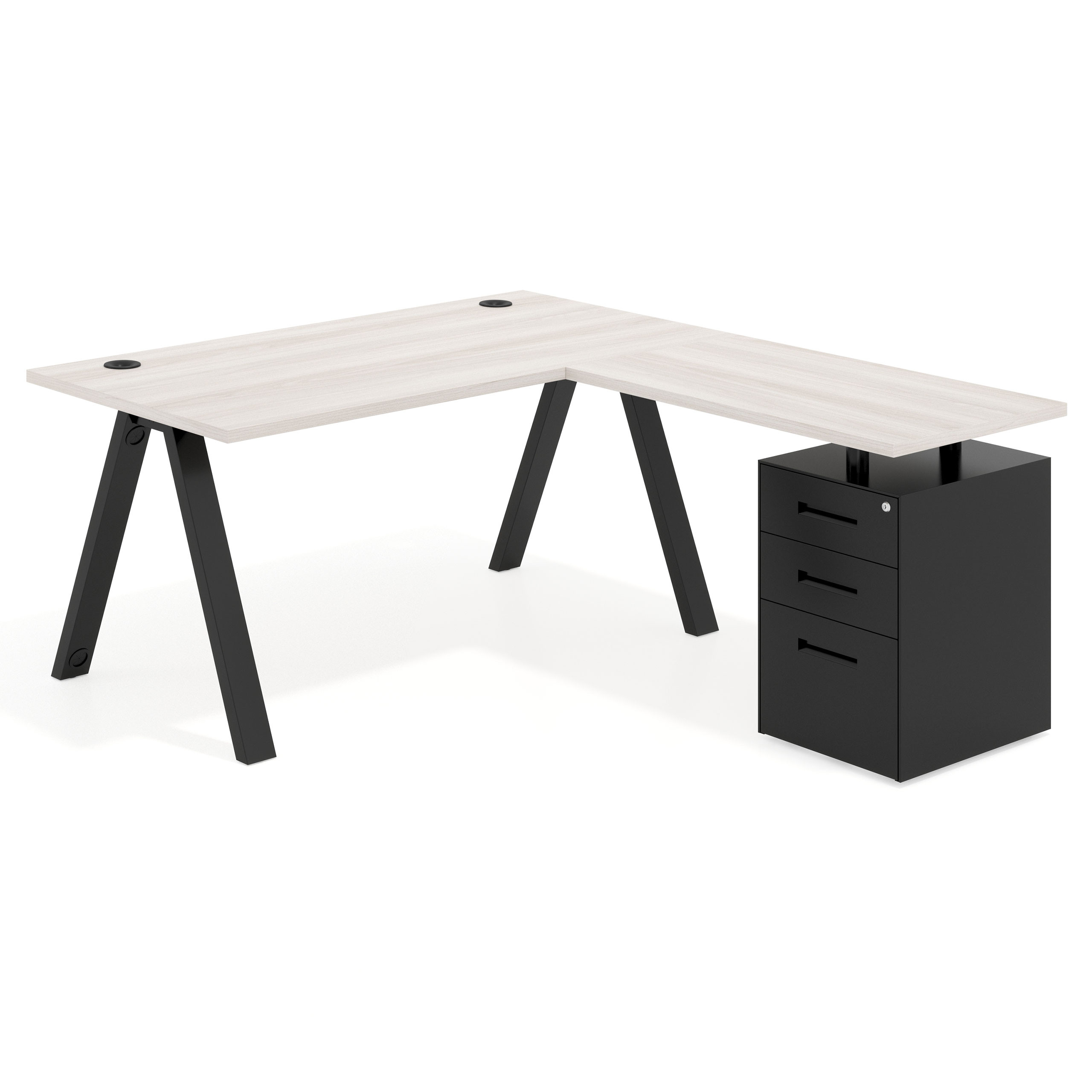 mesa en l 140x180 california uvepro mesa con ala pedestal frontales metal recto 1