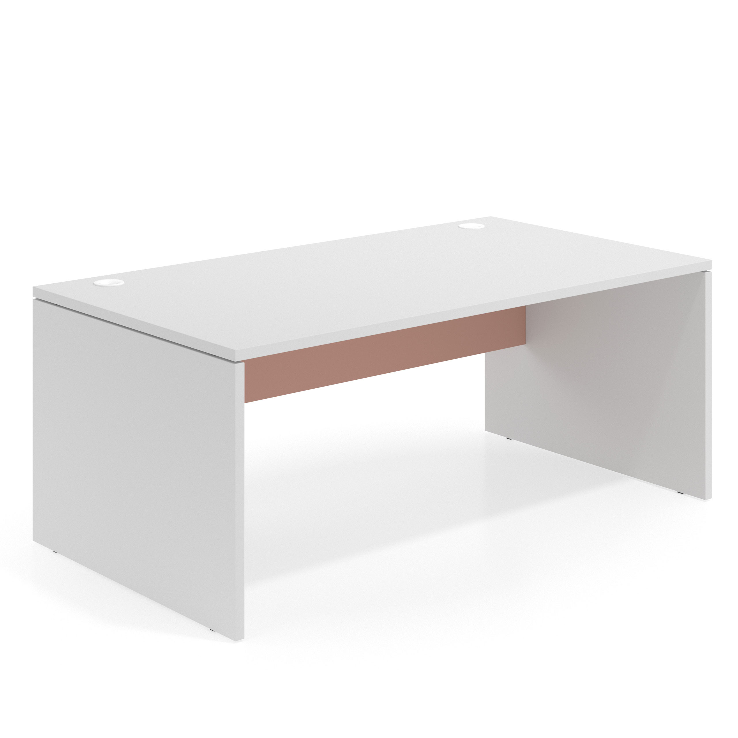 mesa de escritorio 120x100 blanco mate rosa talco workplus mesa individual fondo 100cm 1