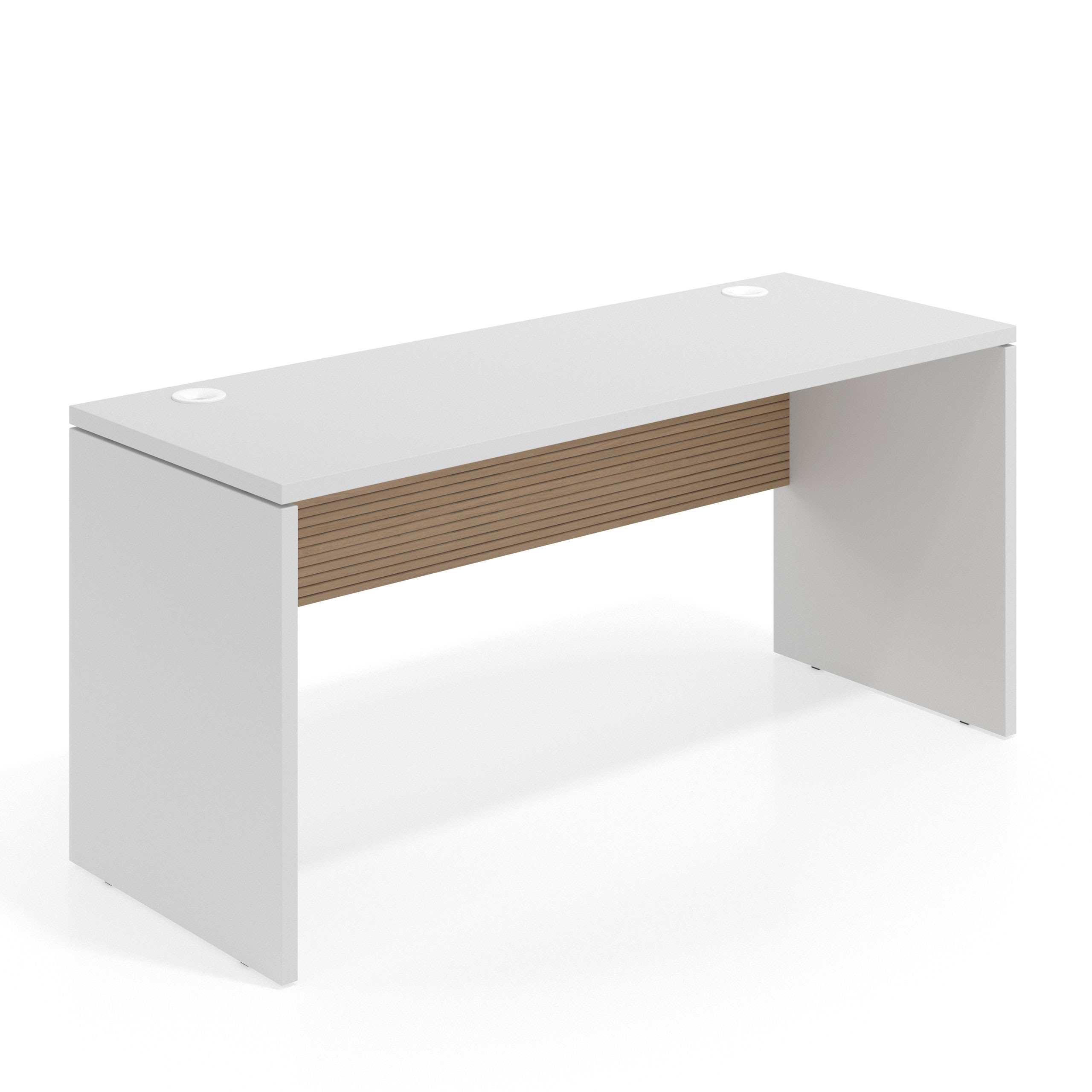 mesa de escritorio 100x60 blanco mate rayado natural workplus mesa individual fondo 60cm 1