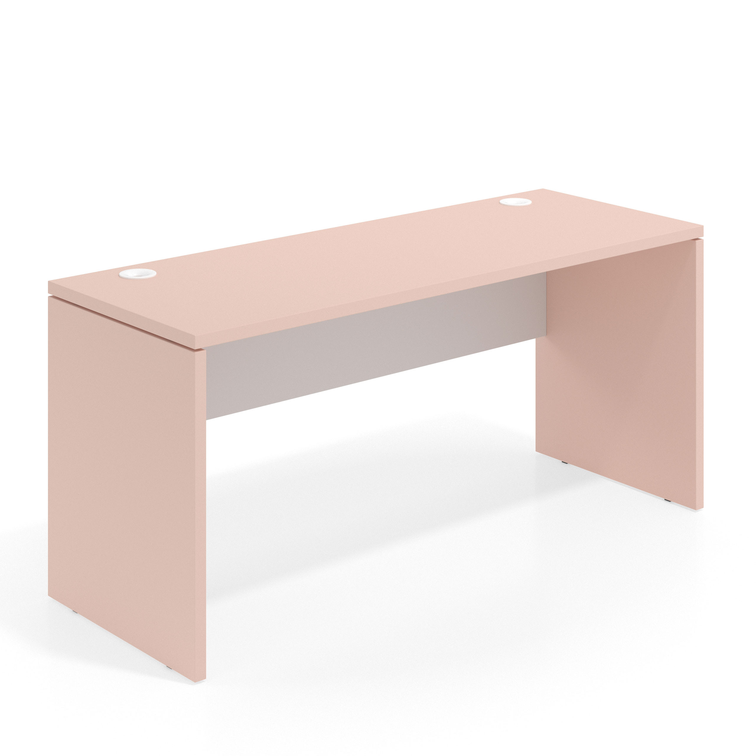 mesa de escritorio 100x60 rosa talco blanco mate workplus mesa individual fondo 60cm 1