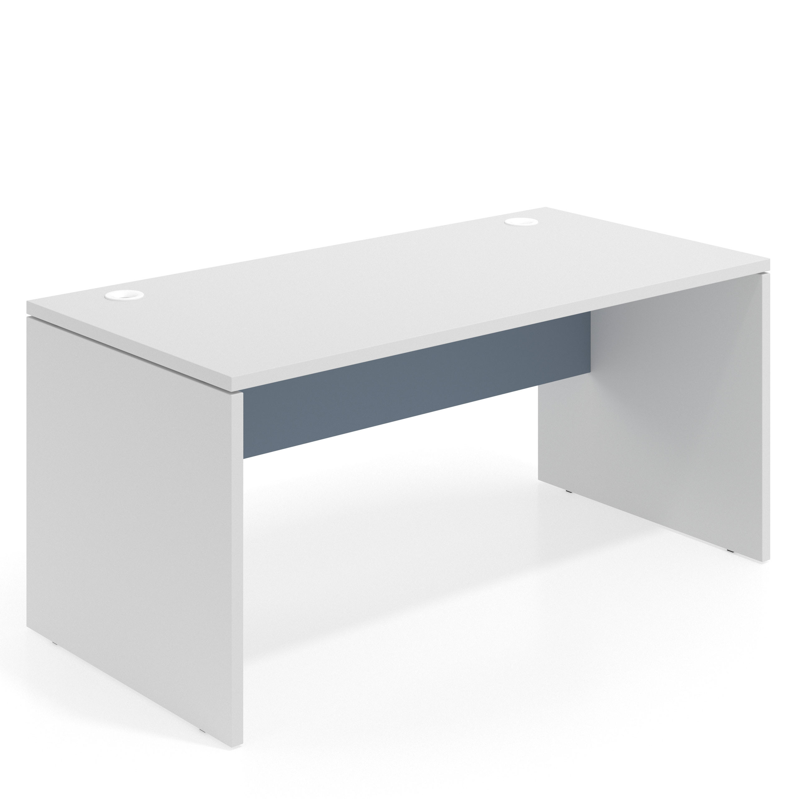 mesa de escritorio 140x80 blanco mate azul talco workplus mesa individual fondo 80cm 1