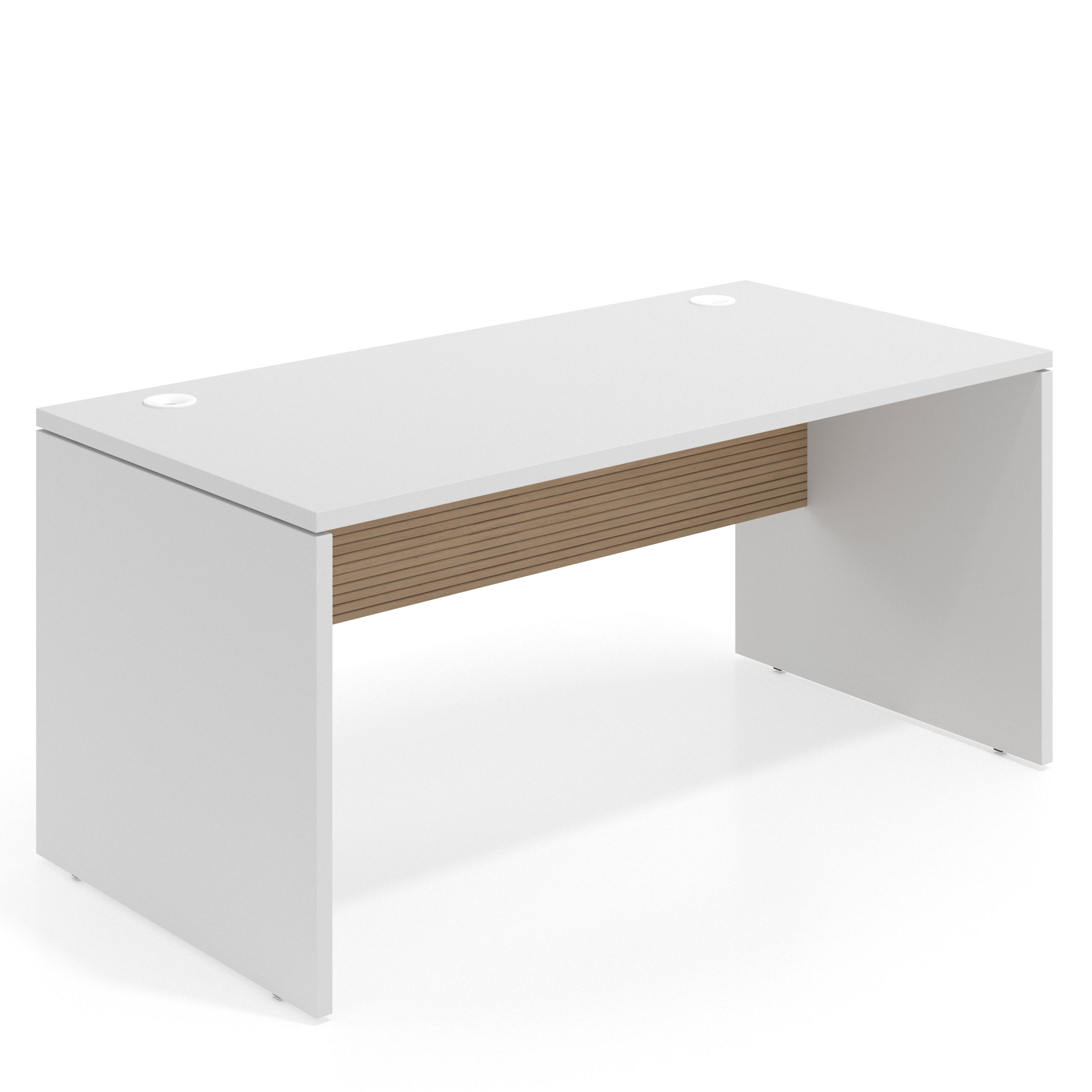 mesa de escritorio 100x80 blanco mate rayado natural workplus mesa individual fondo 80cm 1