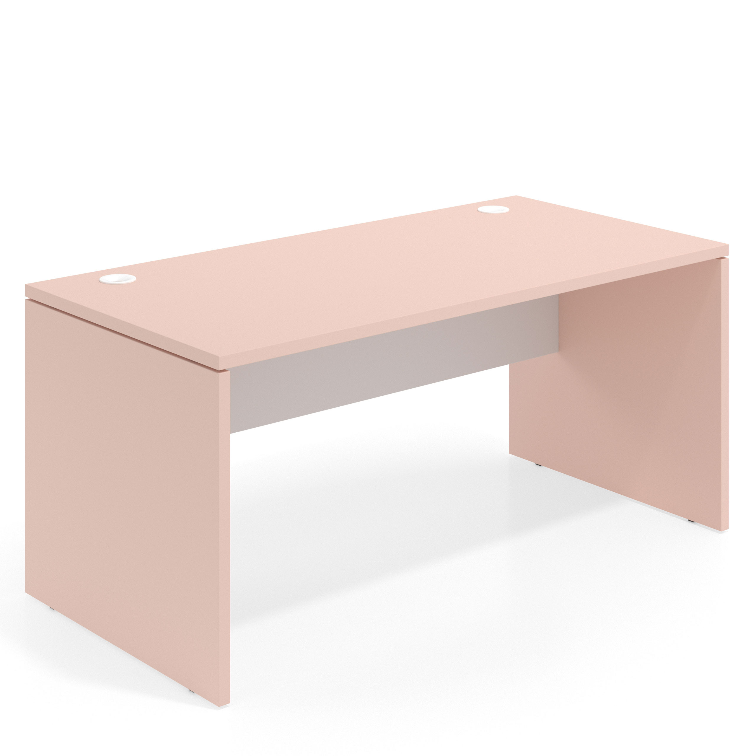 mesa de escritorio 100x80 rosa talco blanco mate workplus mesa individual fondo 80cm 1