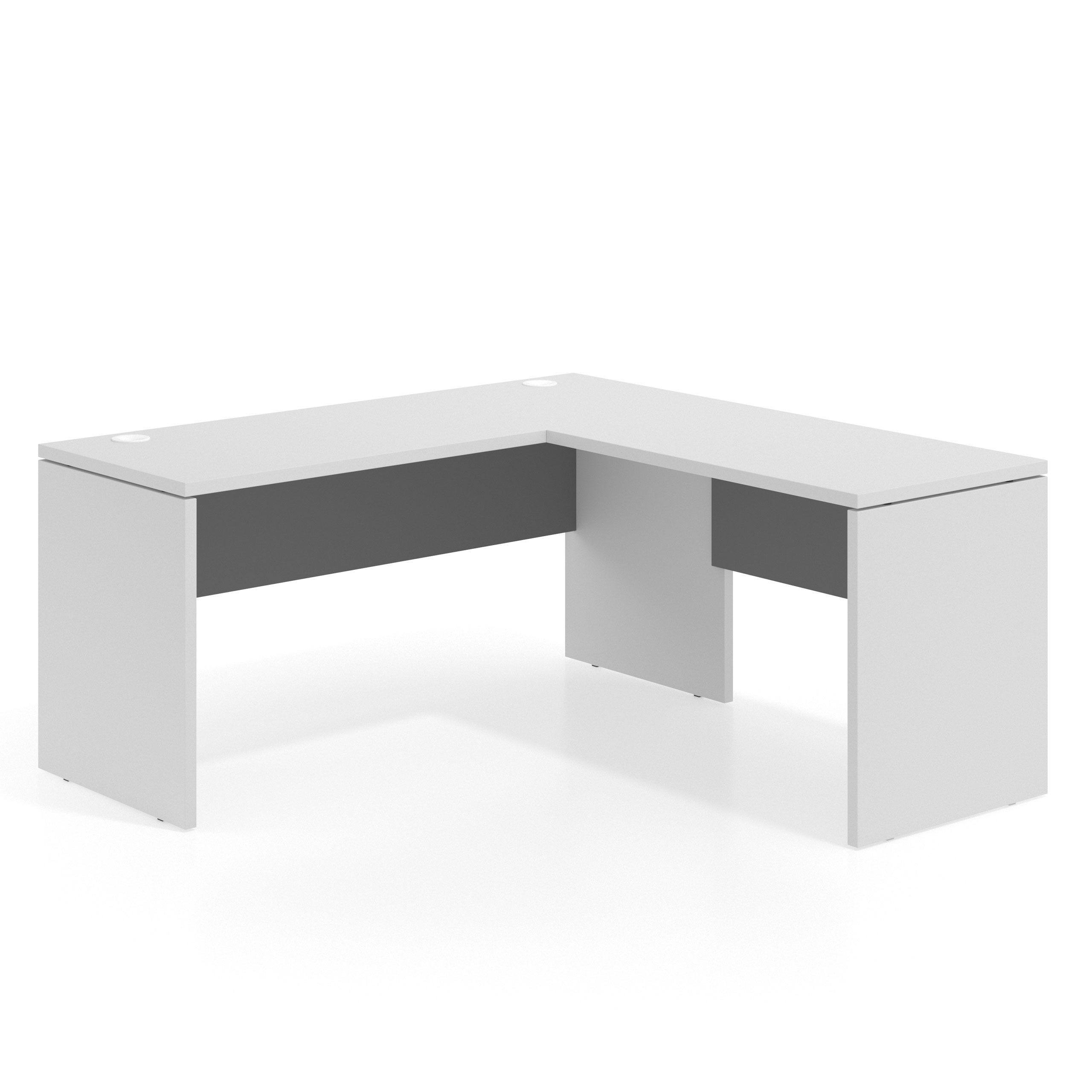 mesa en l 140x160 blanco mate gris tormenta workplus mesa fondo 60cm con ala 1