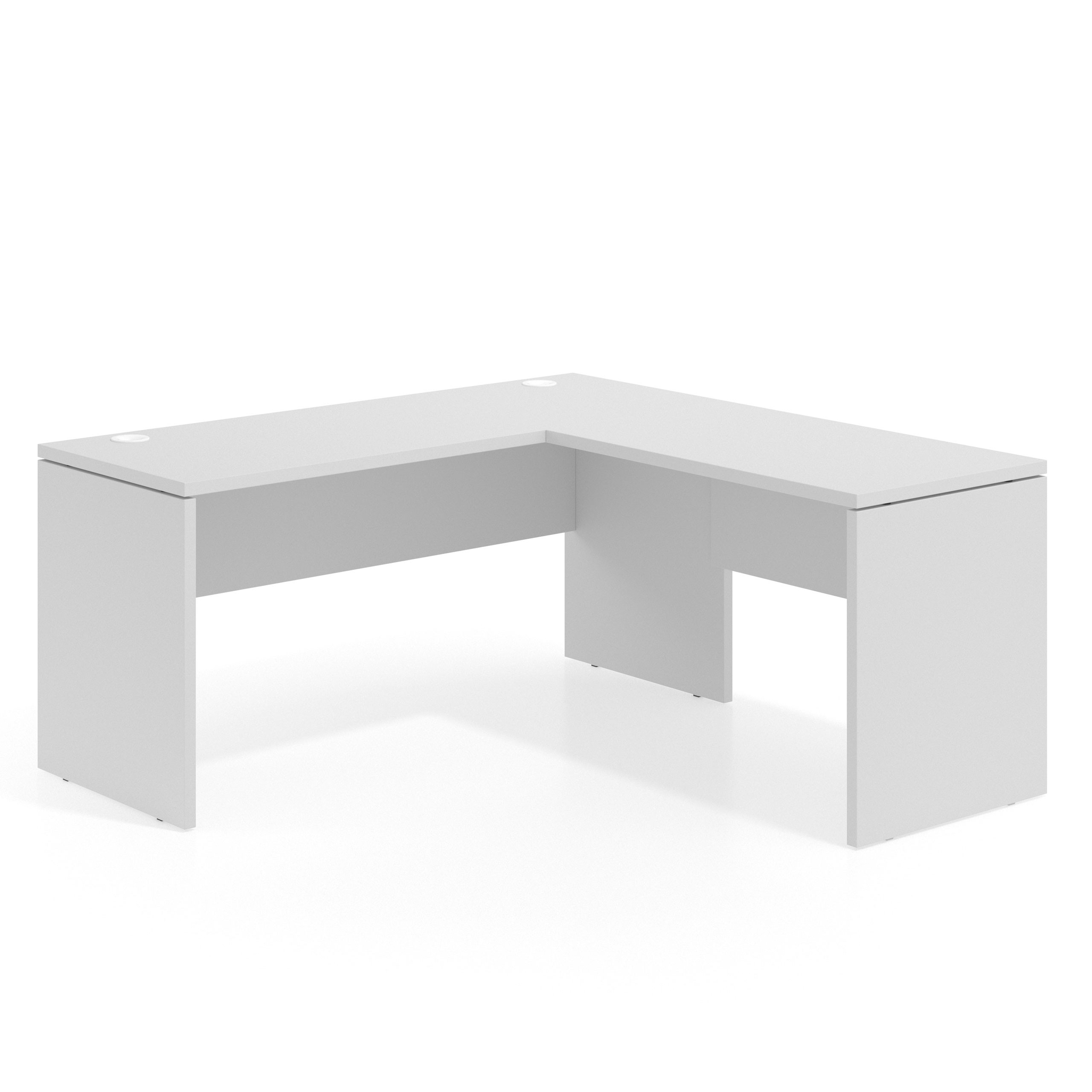 mesa en l 140x160 blanco mate workplus mesa fondo 60cm con ala 1