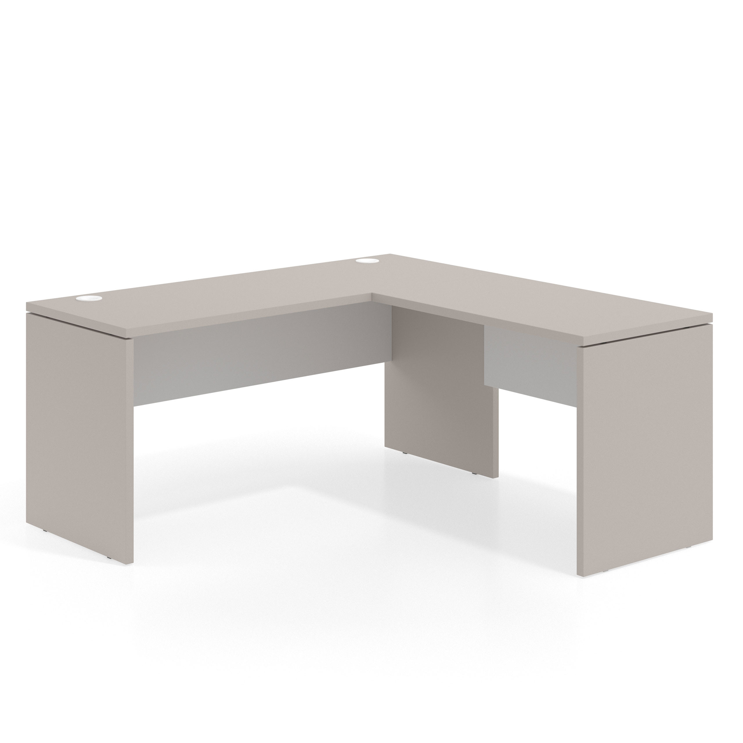 mesa en l 100x160 gris coco blanco mate workplus mesa fondo 60cm con ala 1
