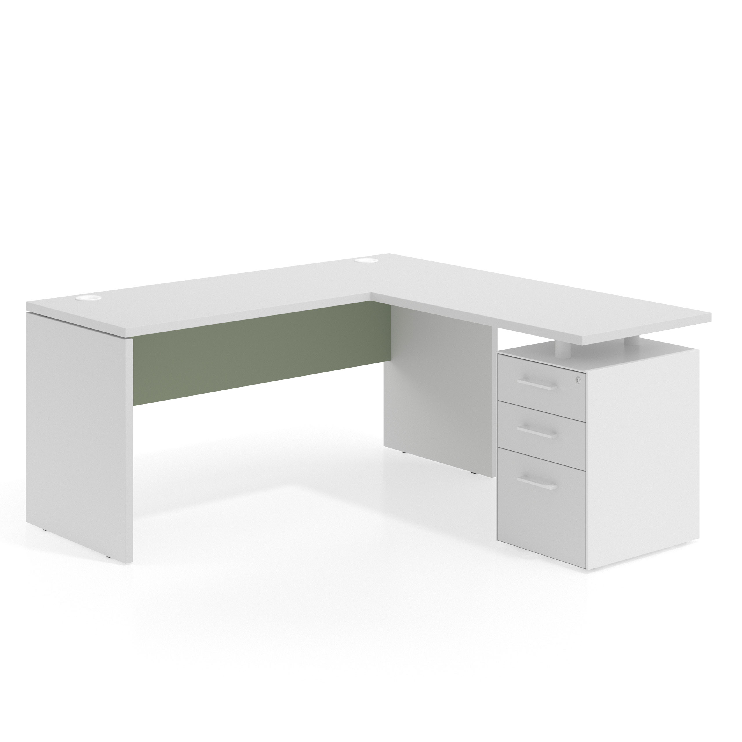 mesa en l 140x160 blanco mate sauce workplus mesa fondo 60cm con pedestal 100x60cm frontales melamina 1