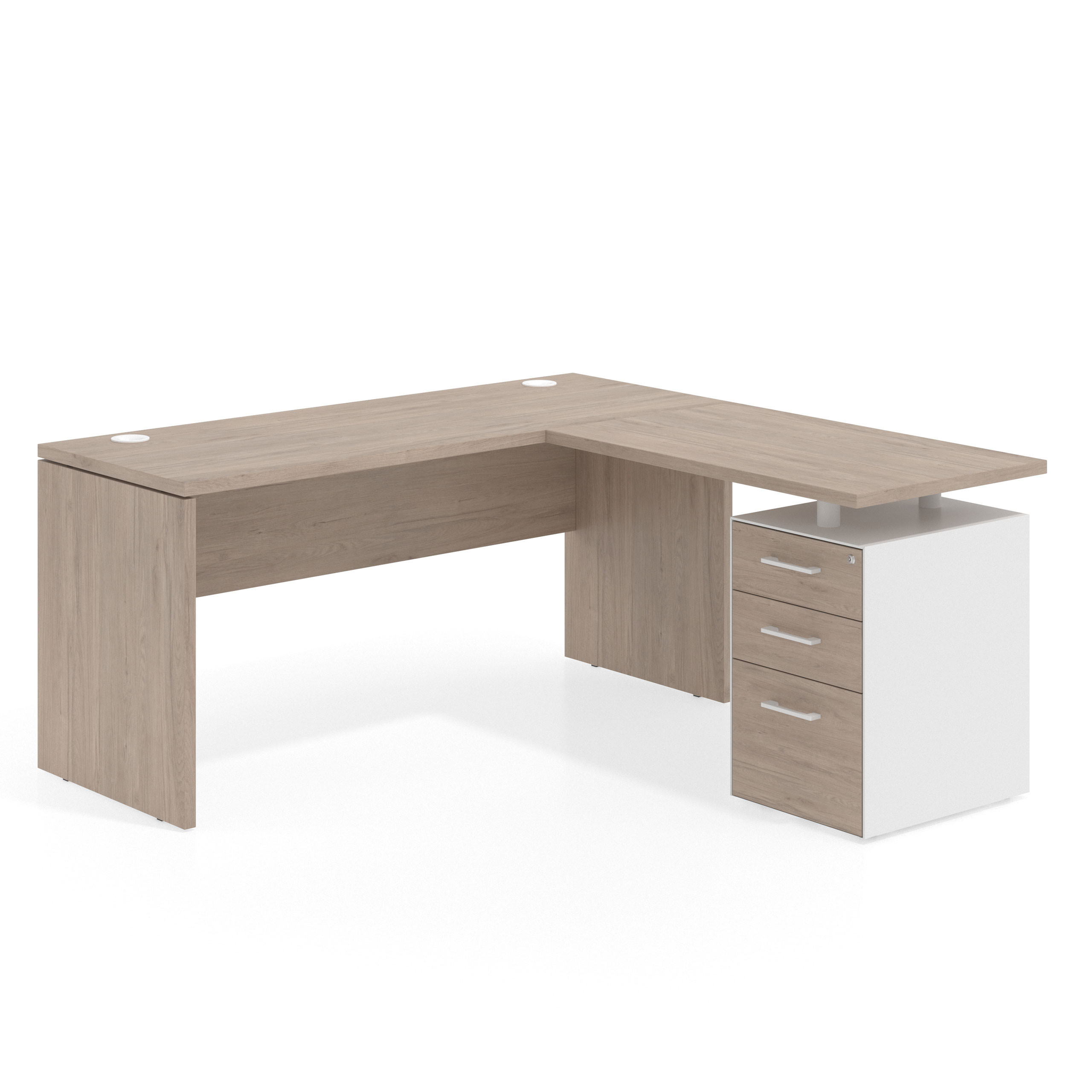 mesa en l 140x160 california workplus mesa fondo 60cm con pedestal 100x60cm frontales melamina 1