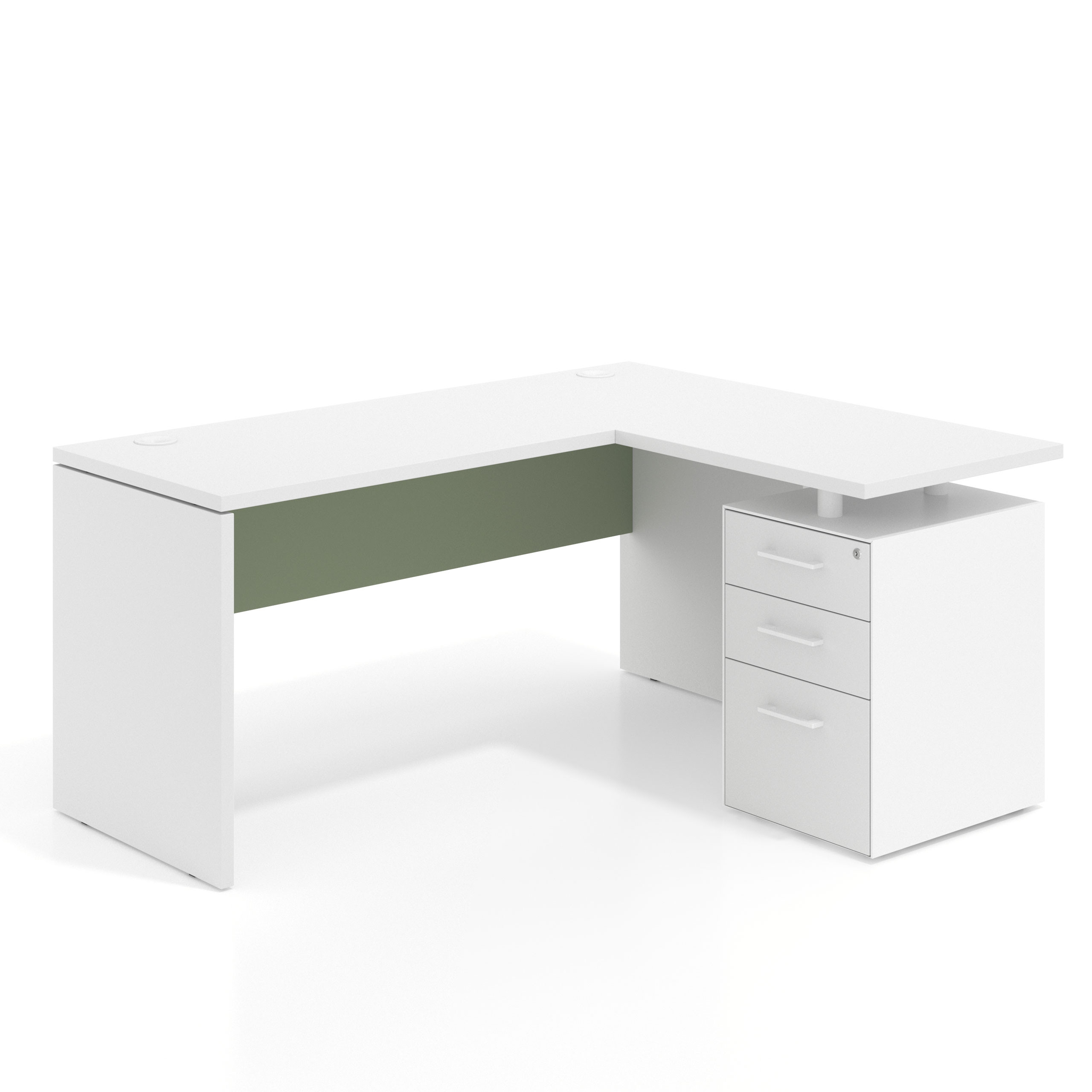 mesa en l 140x130 blanco mate sauce workplus mesa fondo 60cm con pedestal 70x60cm frontales melamina 1