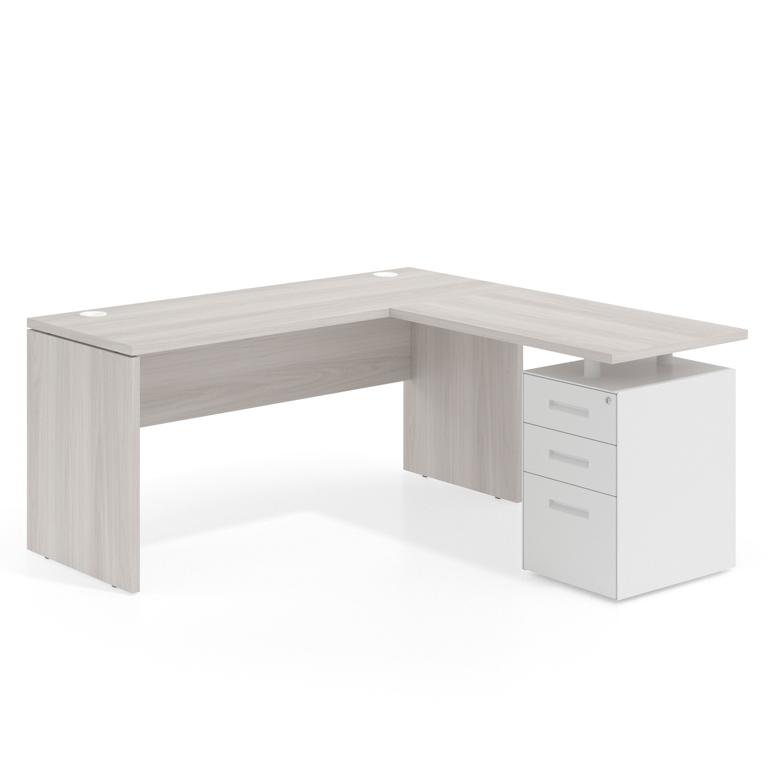 mesa en l 140x160 california workplus mesa fondo 60cm con pedestal 100x60cm frontales metal 1