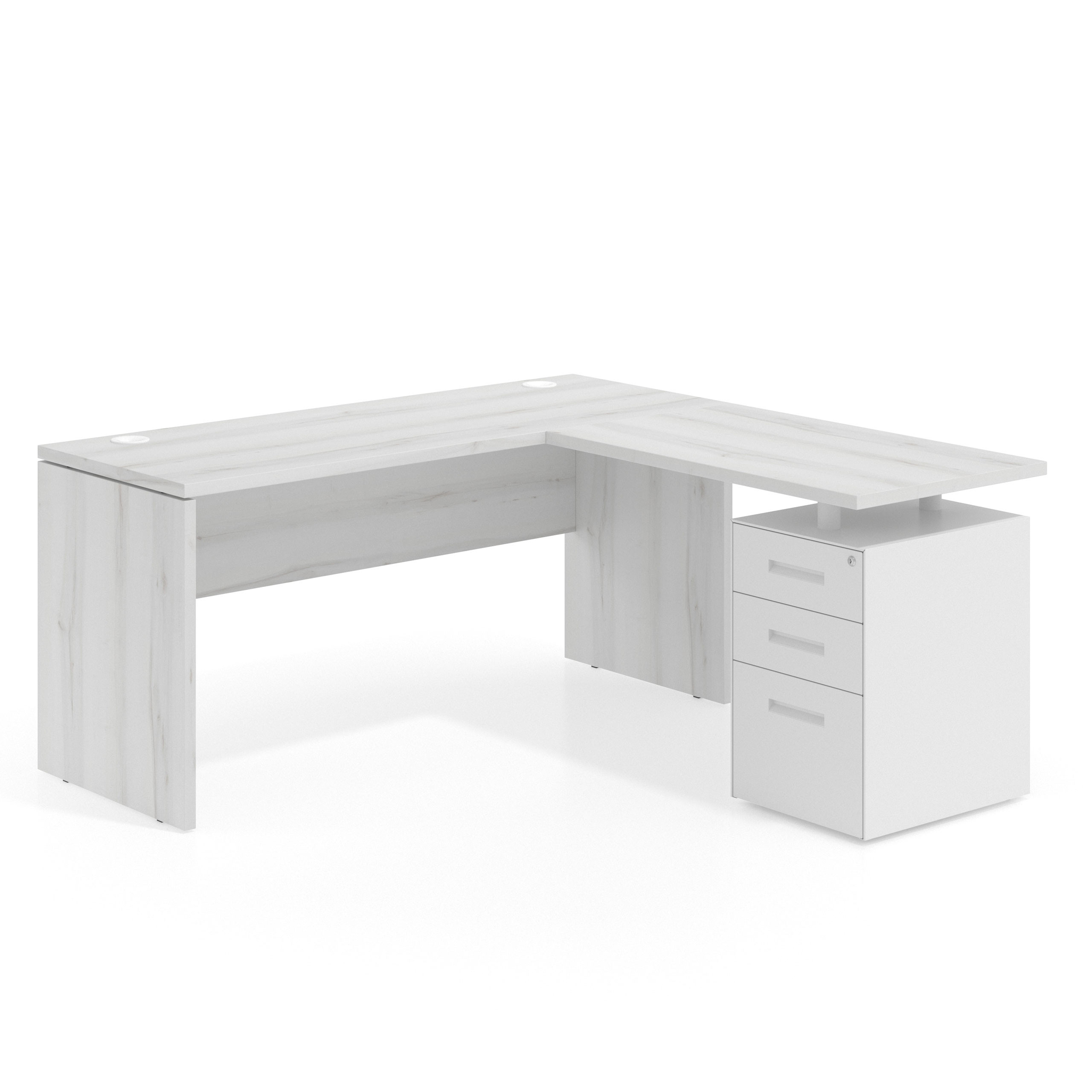 mesa en l 140x160 albo workplus mesa fondo 60cm con pedestal 100x60cm frontales metal 1
