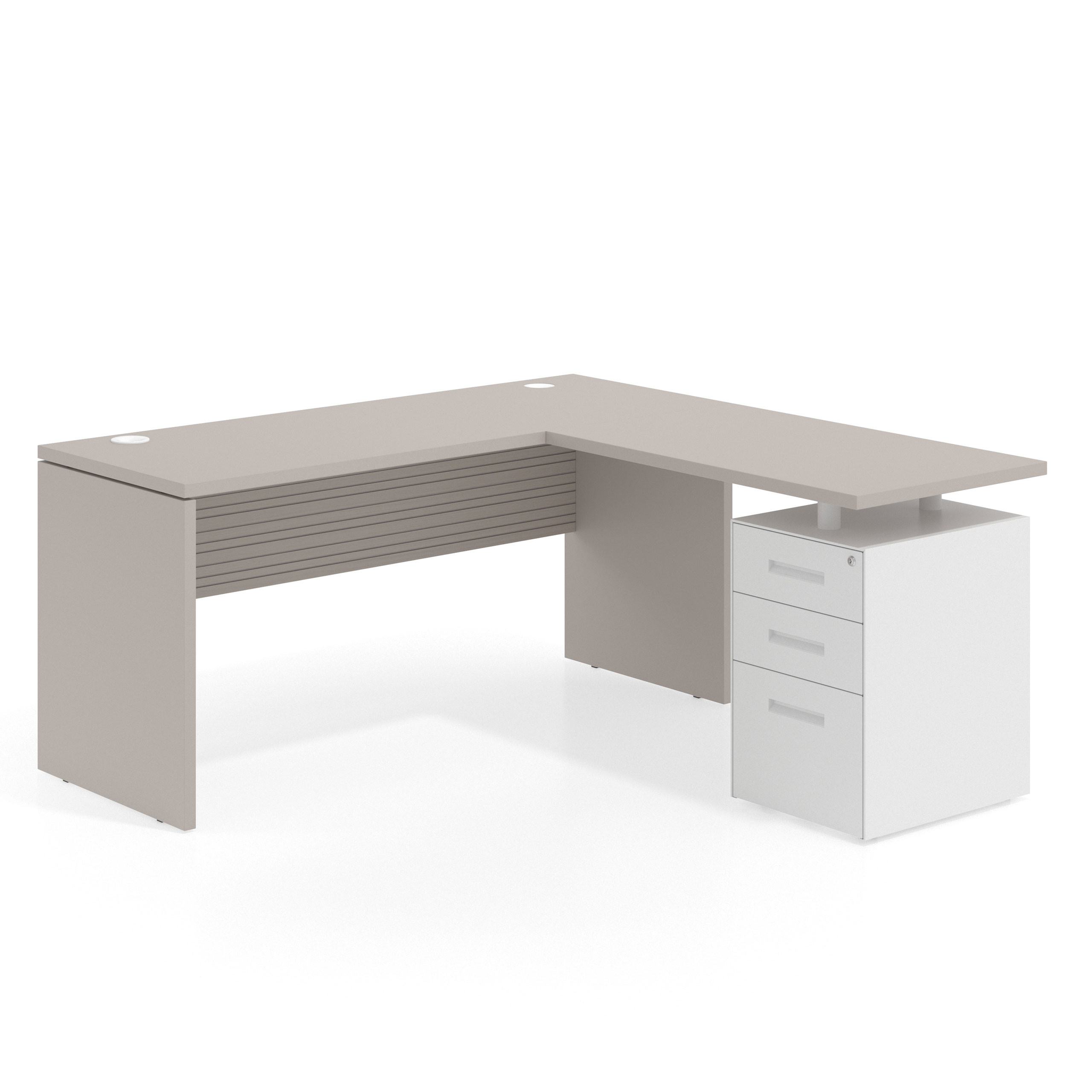 mesa en l 140x160 gris coco rayado coco workplus mesa fondo 60cm con pedestal 100x60cm frontales metal 1