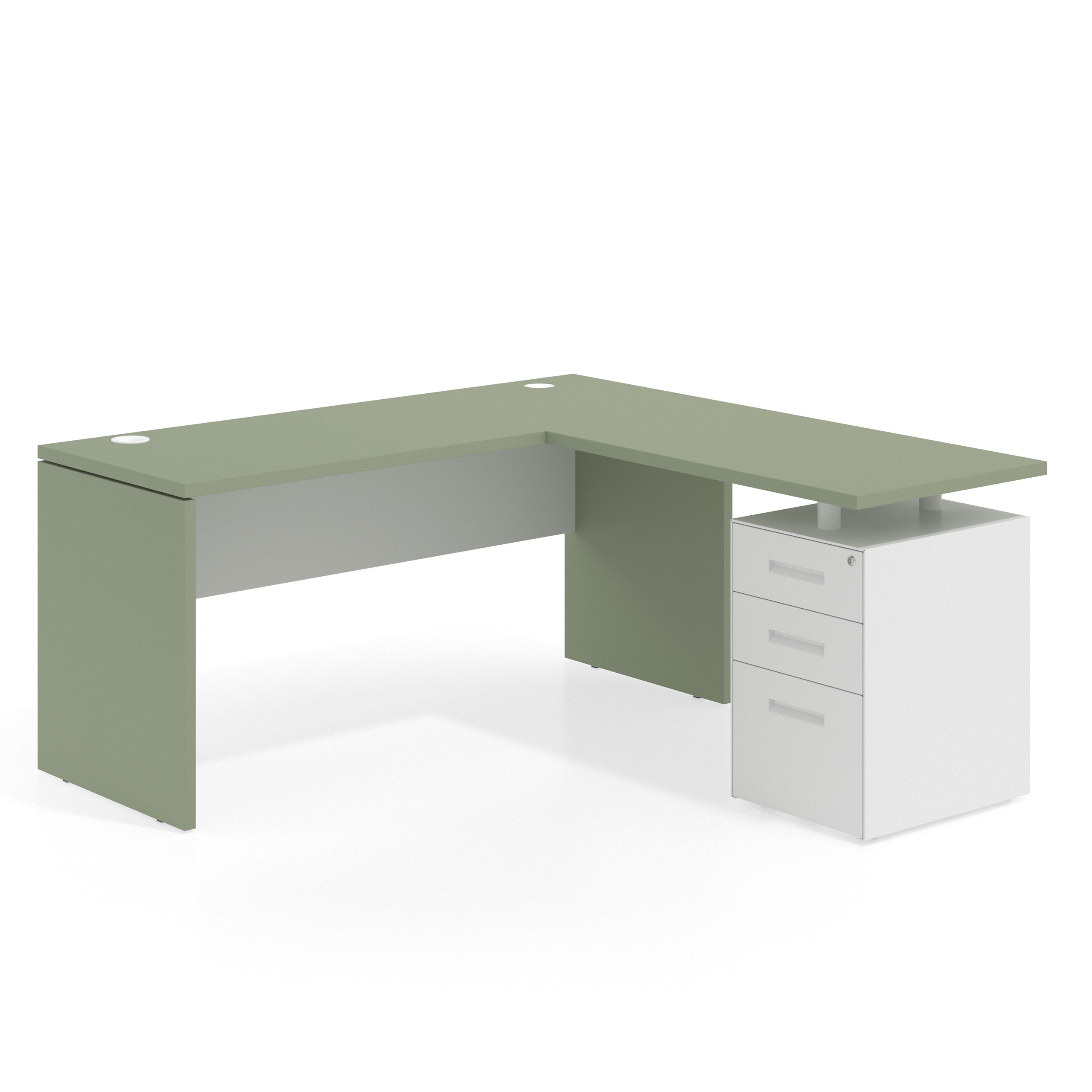 mesa en l 140x160 sauce blanco mate workplus mesa fondo 60cm con pedestal 100x60cm frontales metal 1