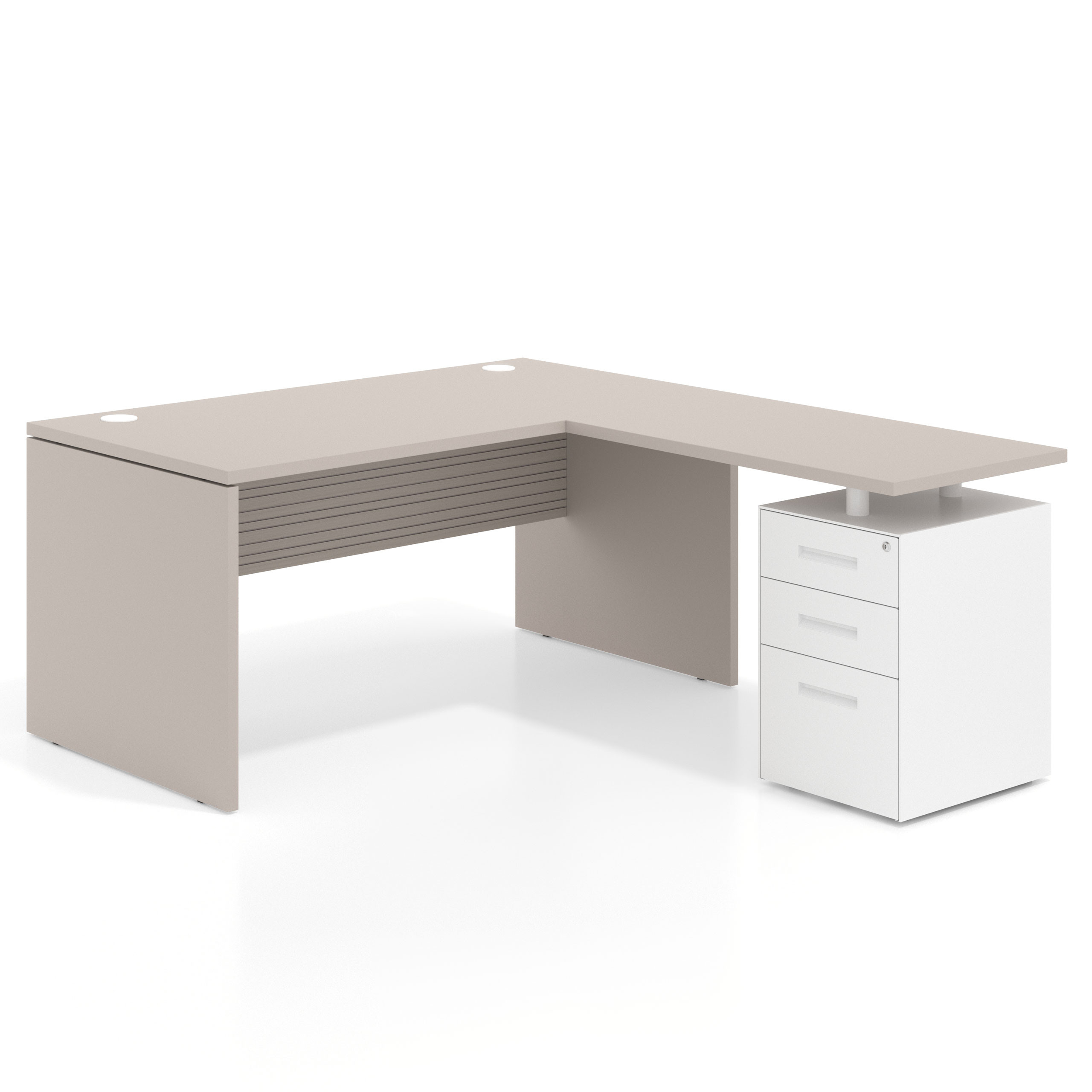mesa en l 140x180 gris coco rayado coco workplus mesa fondo 80cm con pedestal 100x60cm frontales metal 1