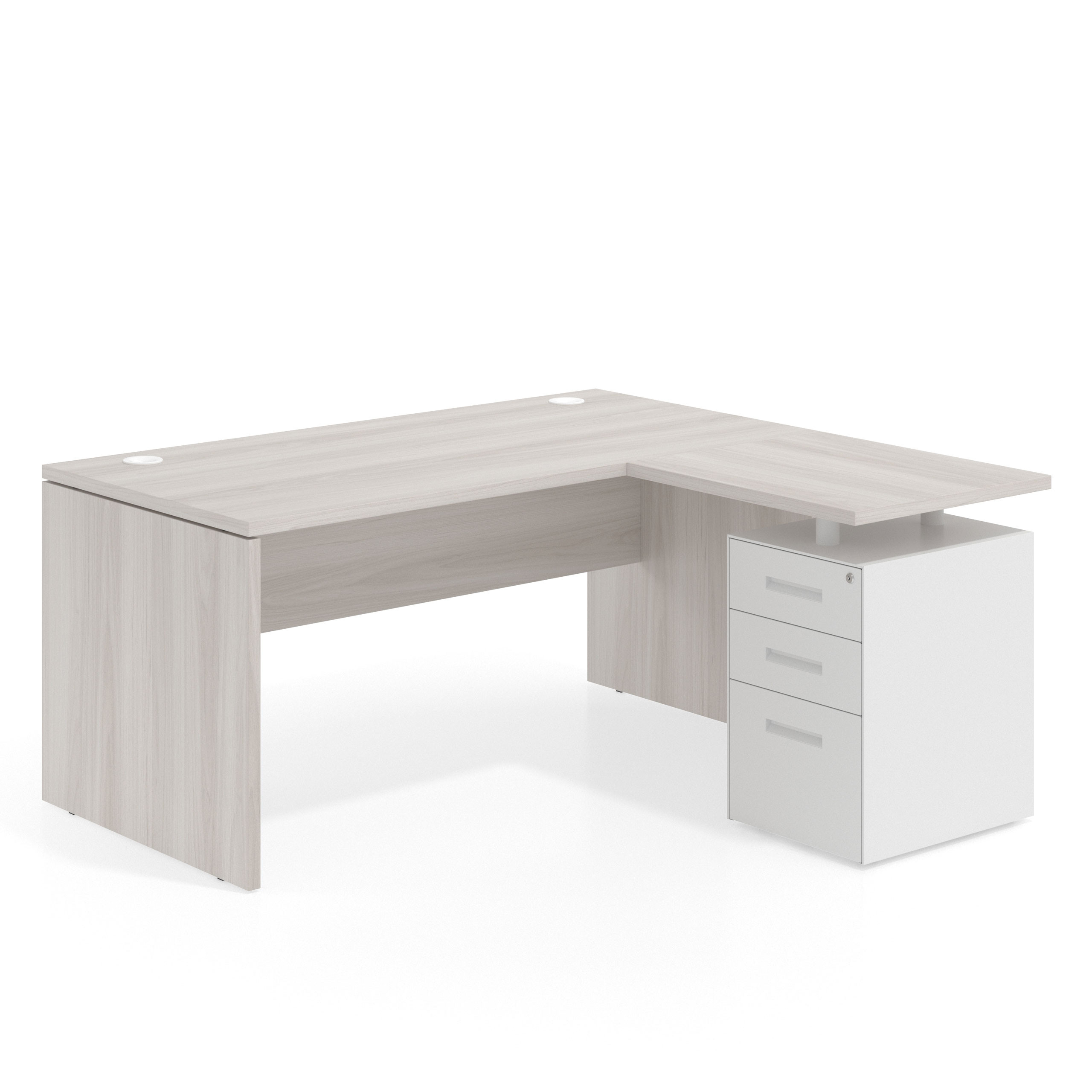 mesa en l 140x150 california workplus mesa fondo 80cm con pedestal 70x60cm frontales metal 1