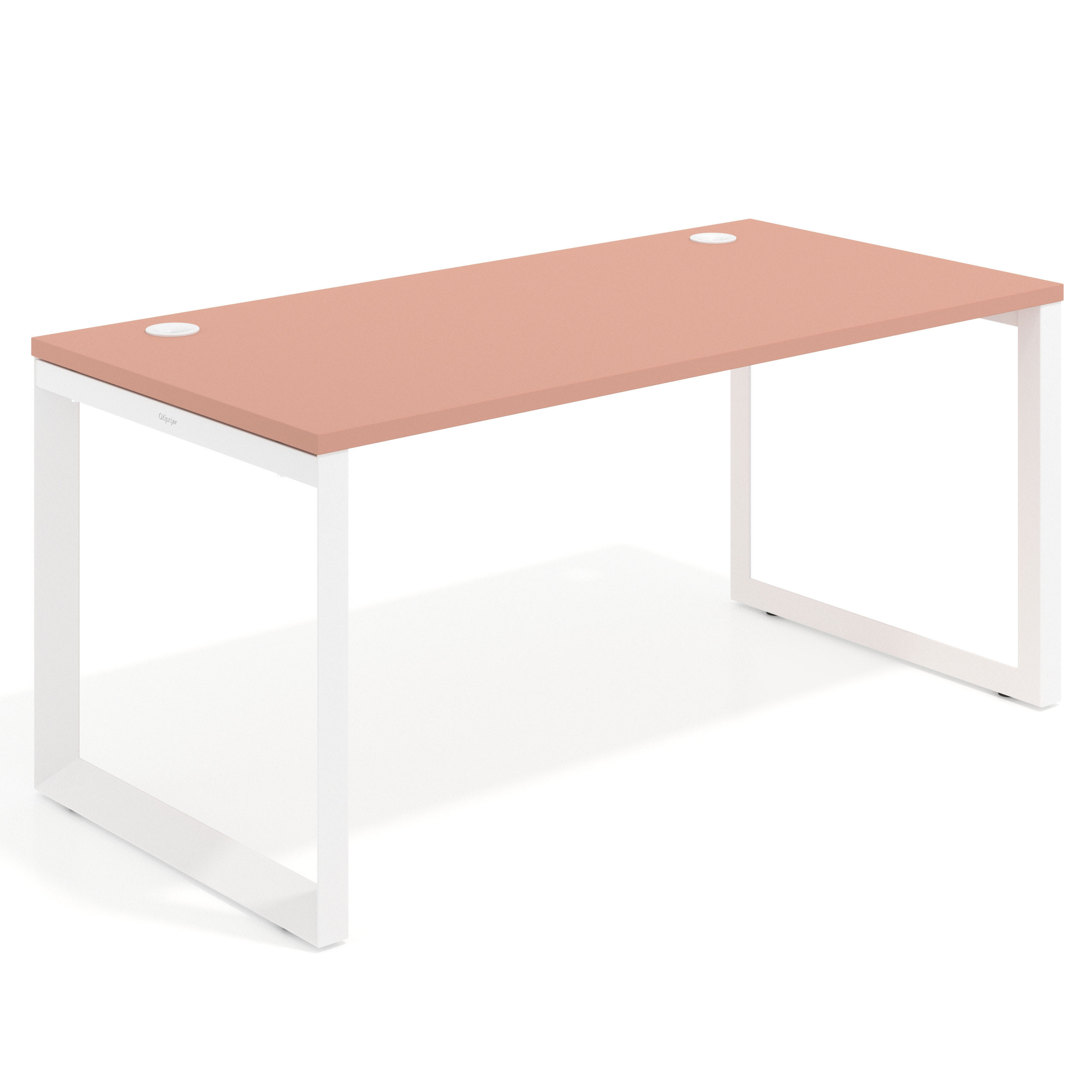 mesa de escritorio 100x80 rosa talco delta mesa individual fondo 80cm recto 1
