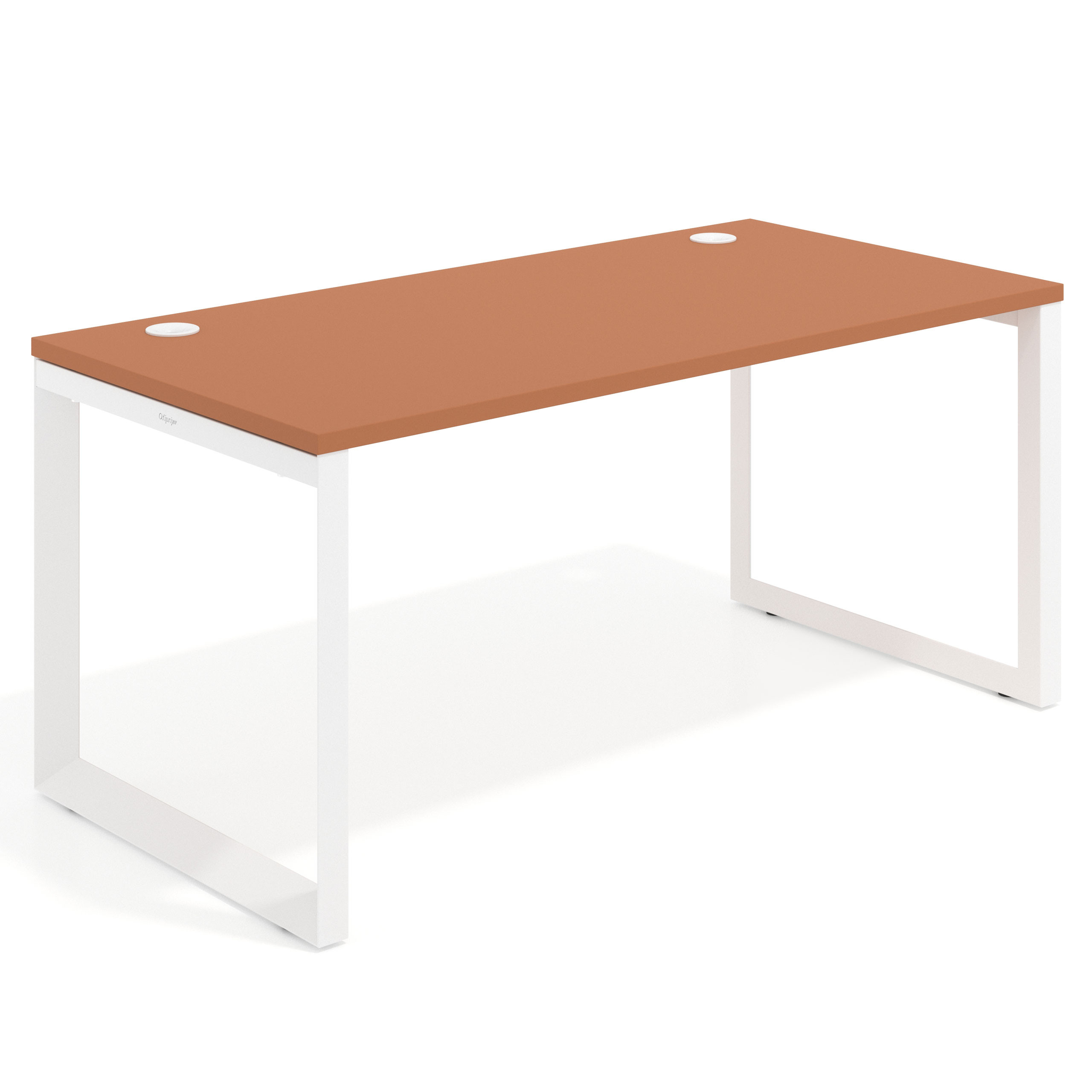 mesa de escritorio 100x80 terracota delta mesa individual fondo 80cm recto 1