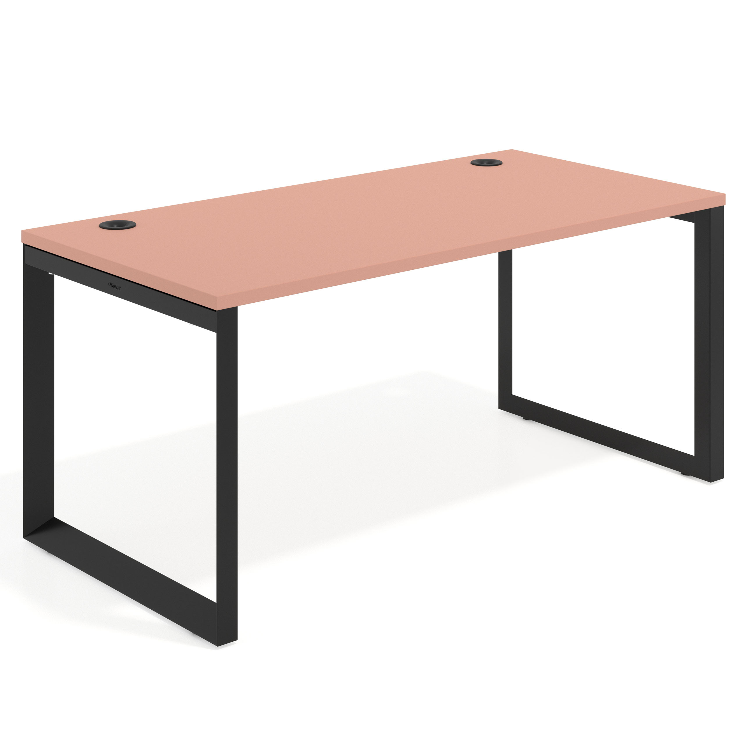 mesa de escritorio 100x80 rosa talco delta mesa individual fondo 80cm recto 1