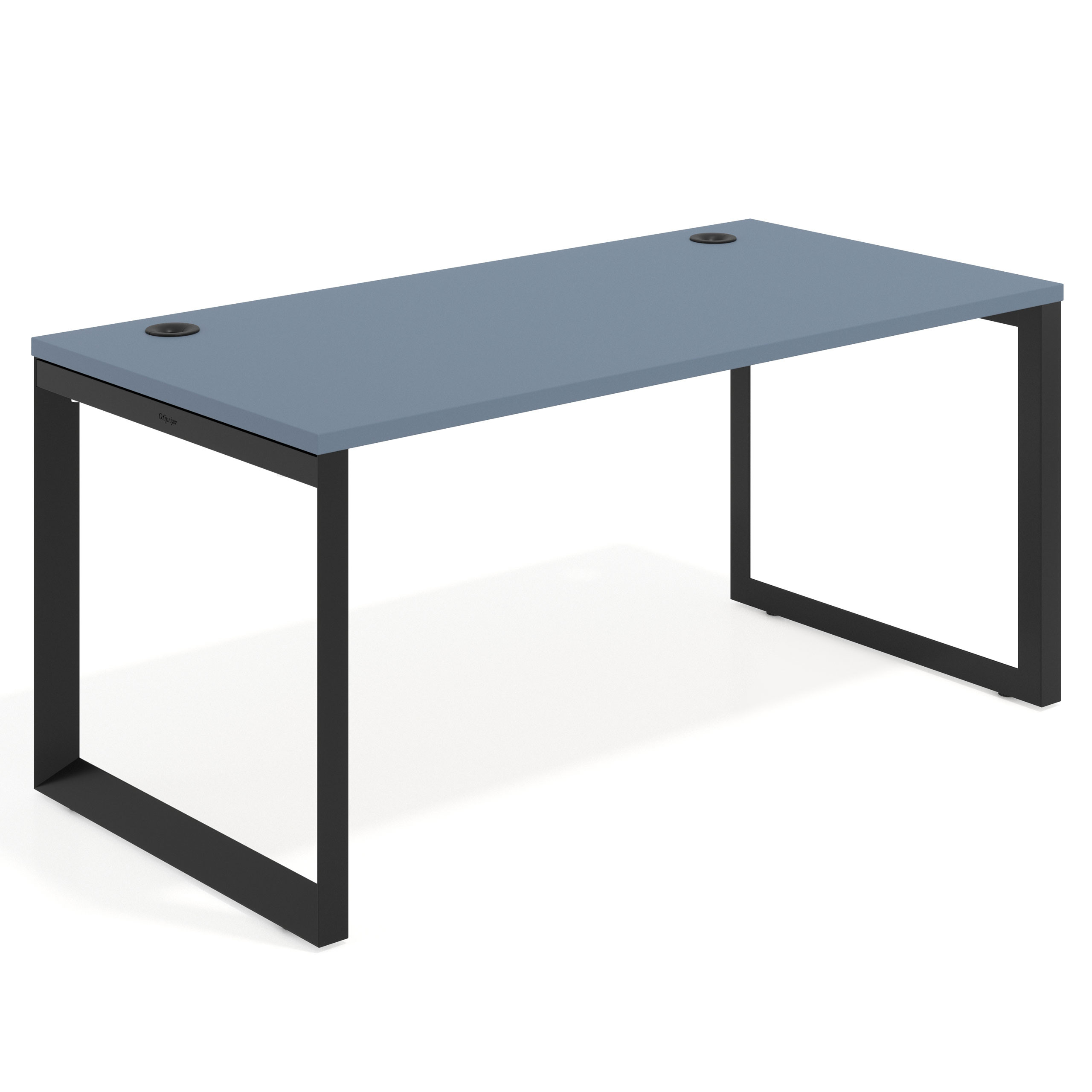 mesa de escritorio 100x80 azul talco delta mesa individual fondo 80cm recto 1