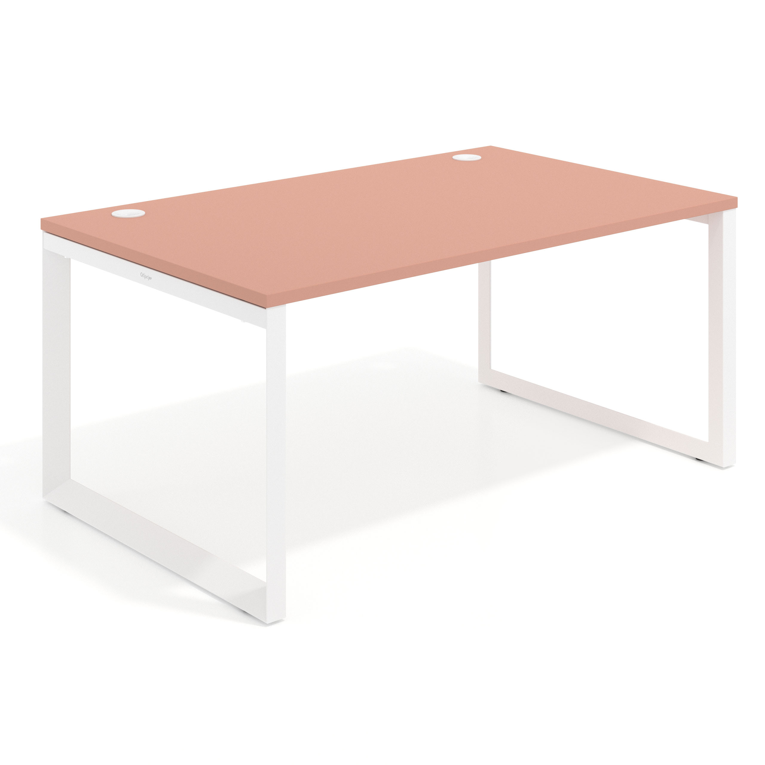 mesa de direccion 160x100 rosa talco delta mesa individual fondo 100cm recto 1