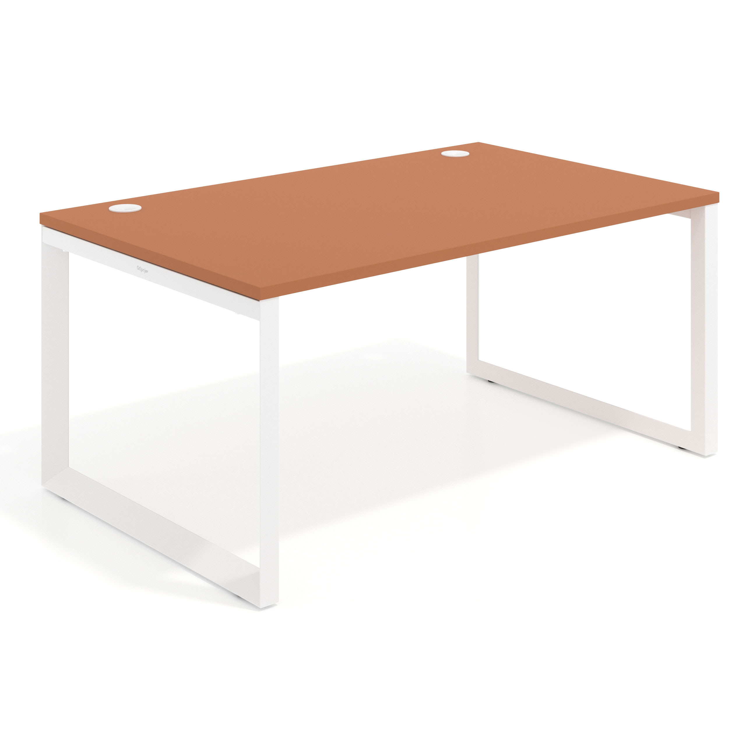 mesa de direccion 100x100 terracota delta mesa individual fondo 100cm recto 1
