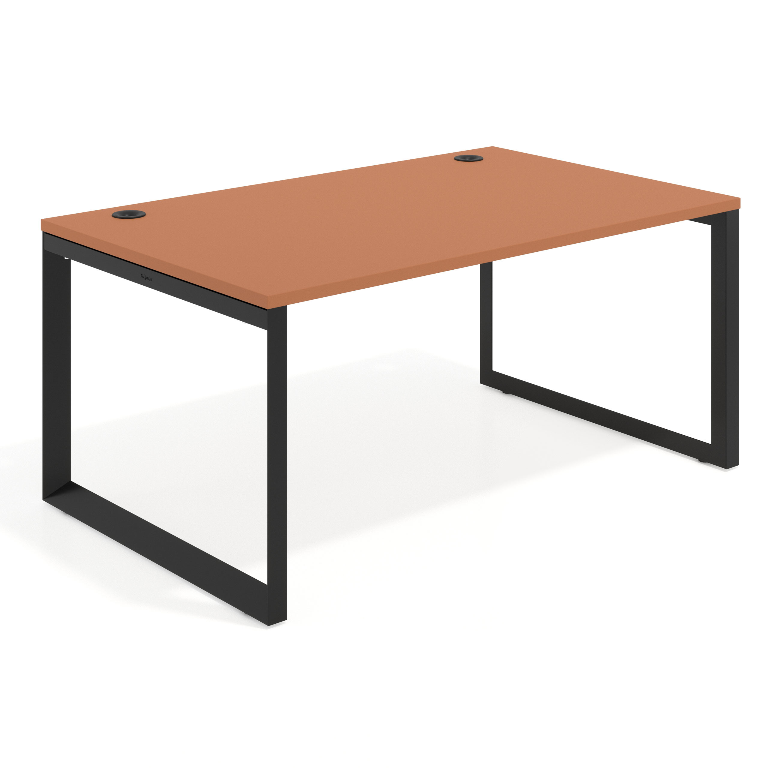 mesa de direccion 100x100 terracota delta mesa individual fondo 100cm recto 1