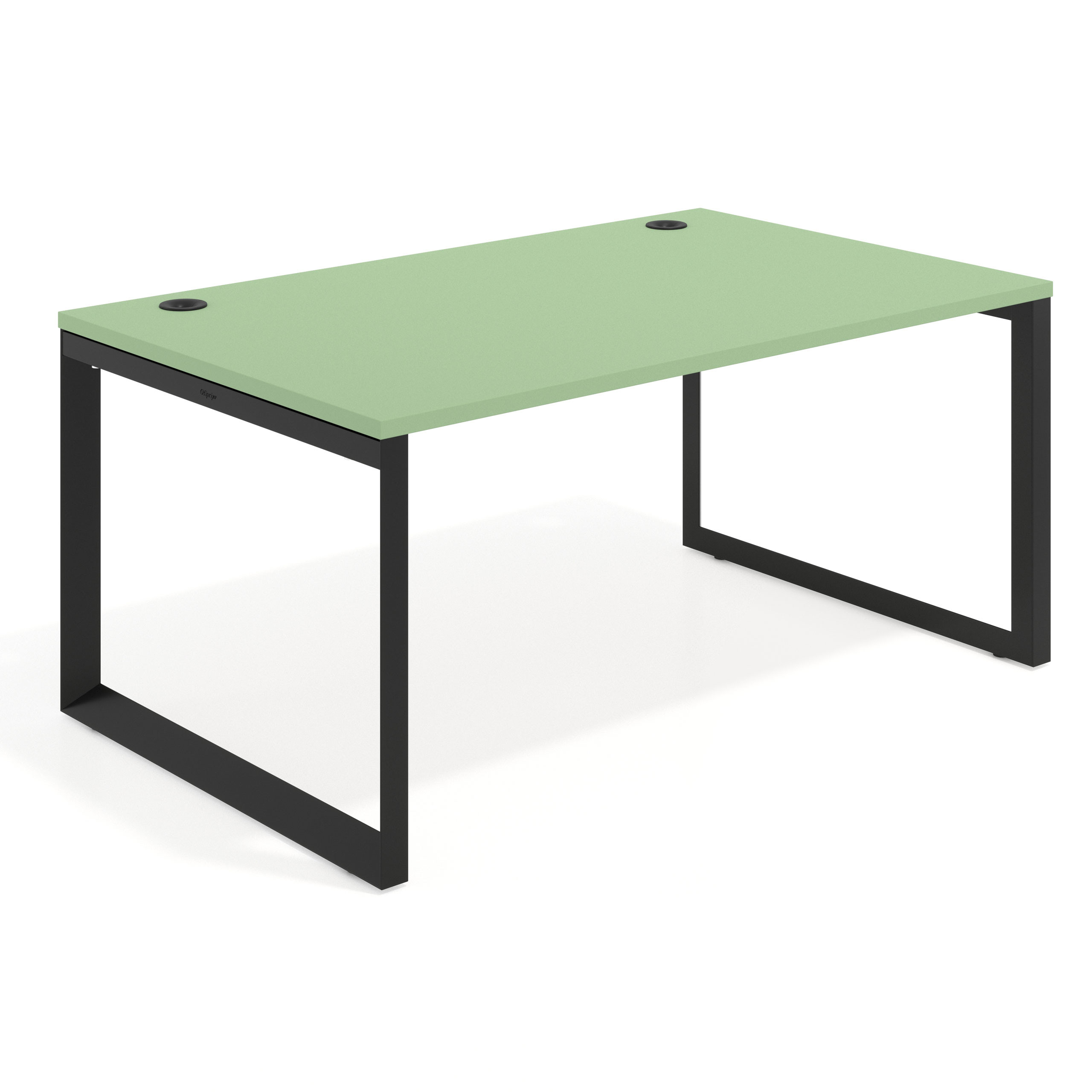 mesa de direccion 100x100 verde talco delta mesa individual fondo 100cm recto 1