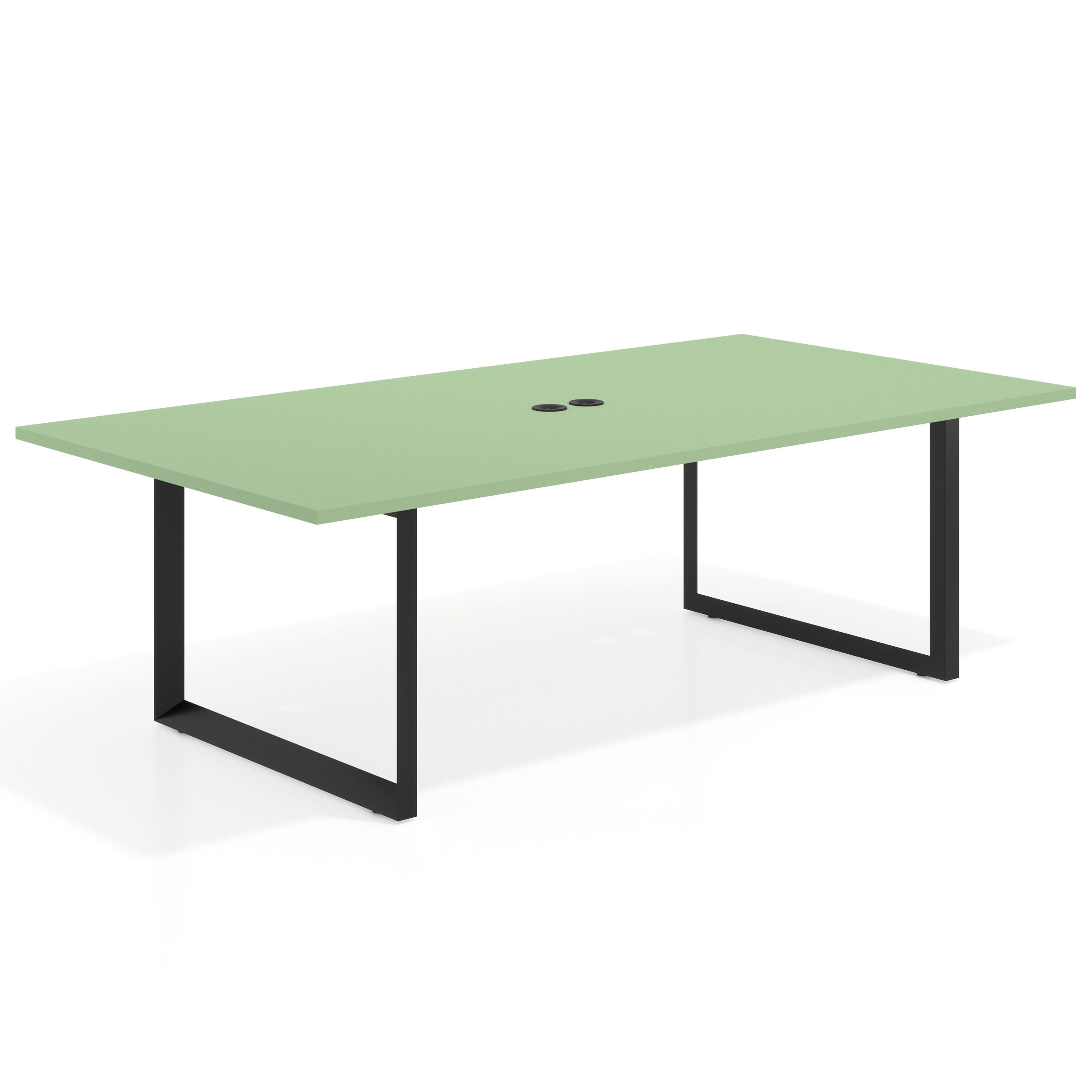 mesa co working 220x126 verde talco delta mesa de reuniones fondo 126cm recto 1