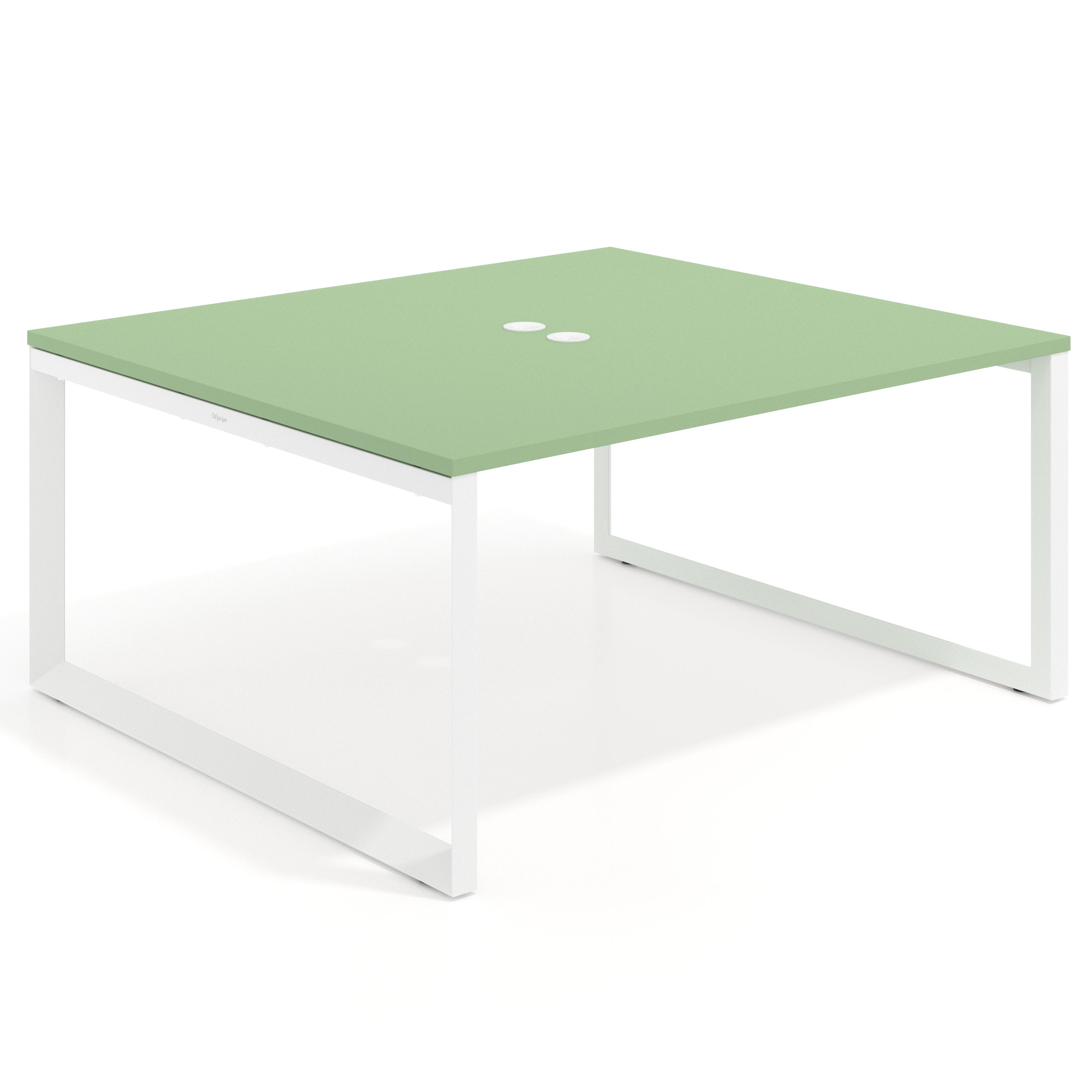 mesa co working 160x142 verde talco delta mesa coworking fondo 142cm recto 1