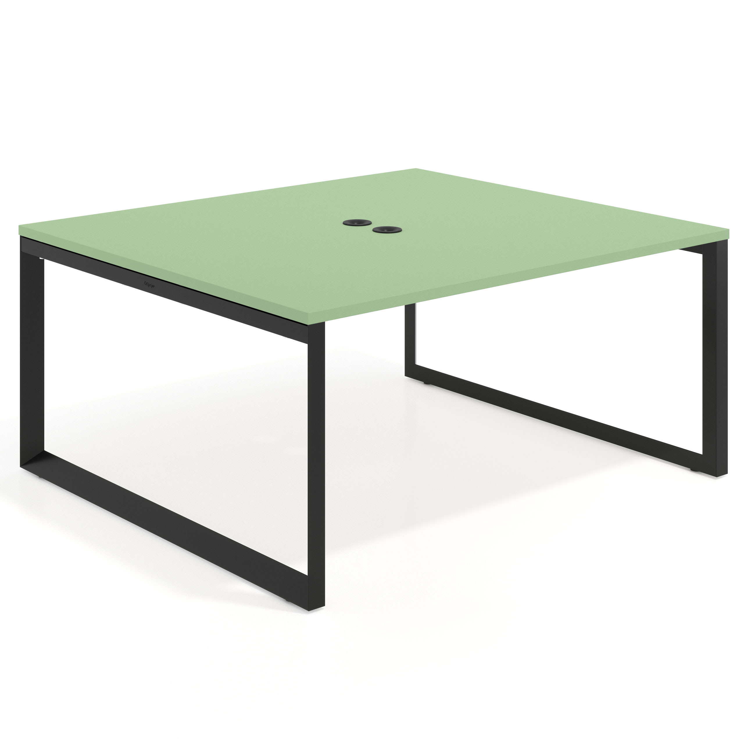 mesa co working 160x142 verde talco delta mesa coworking fondo 142cm recto 1