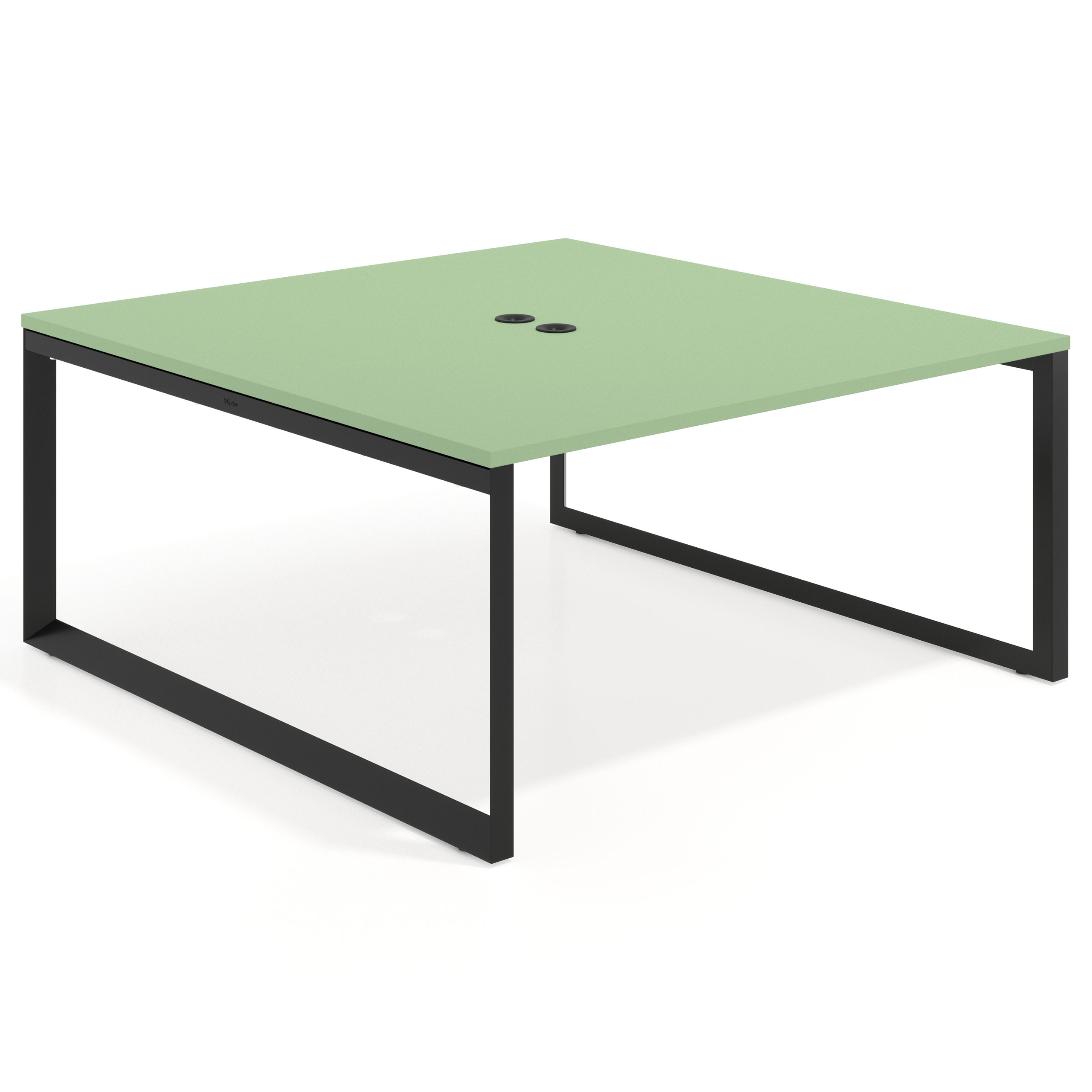 mesa co working 120x166 verde talco delta mesa coworking fondo 166cm recto 1