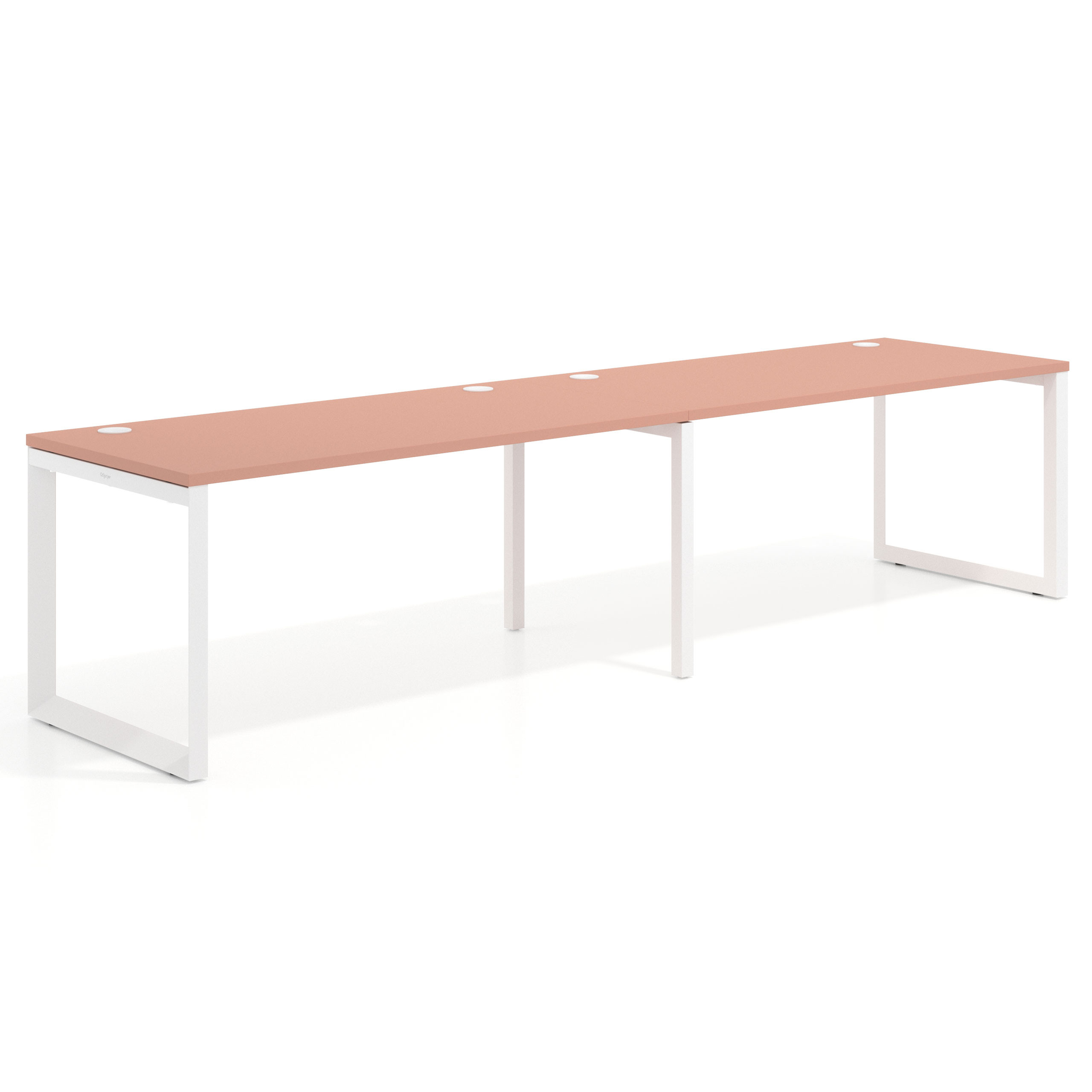 mesa multipuesto 200x80 rosa talco delta mesa progresiva doble fondo 80cm recto 1