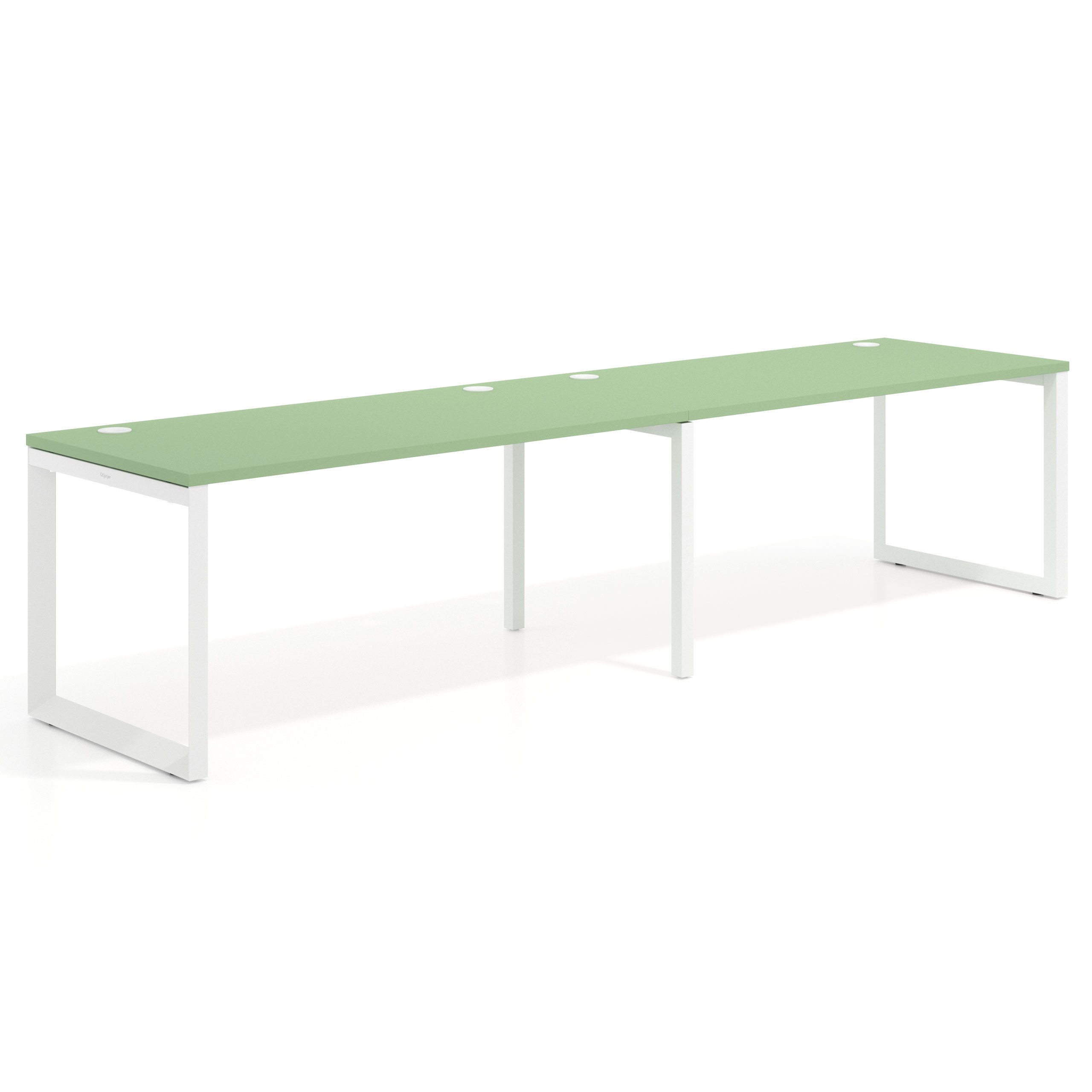 mesa multipuesto 200x80 verde talco delta mesa progresiva doble fondo 80cm recto 1