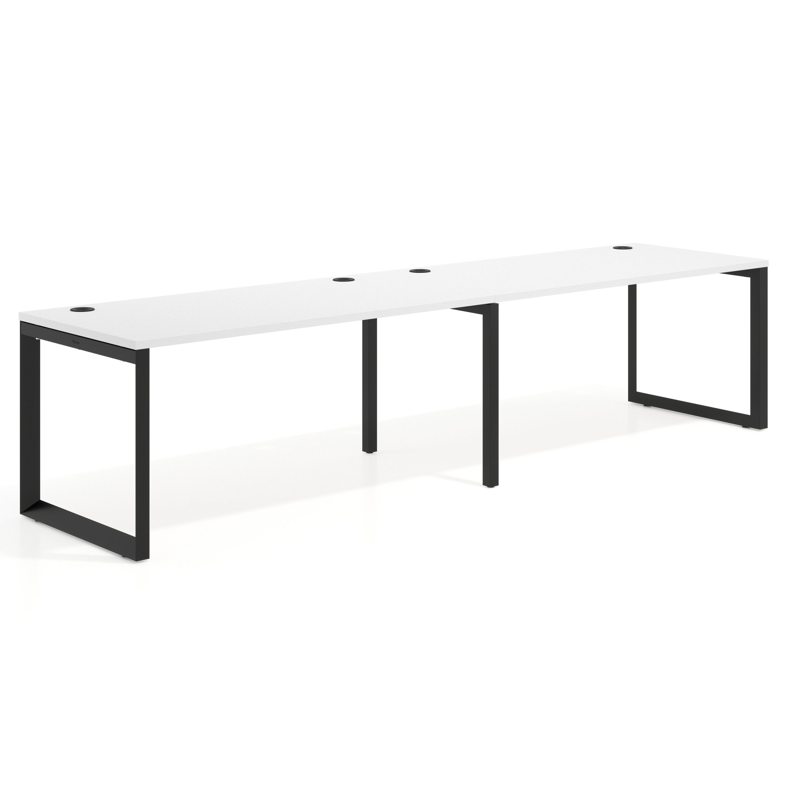 mesa multipuesto 200x80 blanco mate delta mesa progresiva doble fondo 80cm recto 1