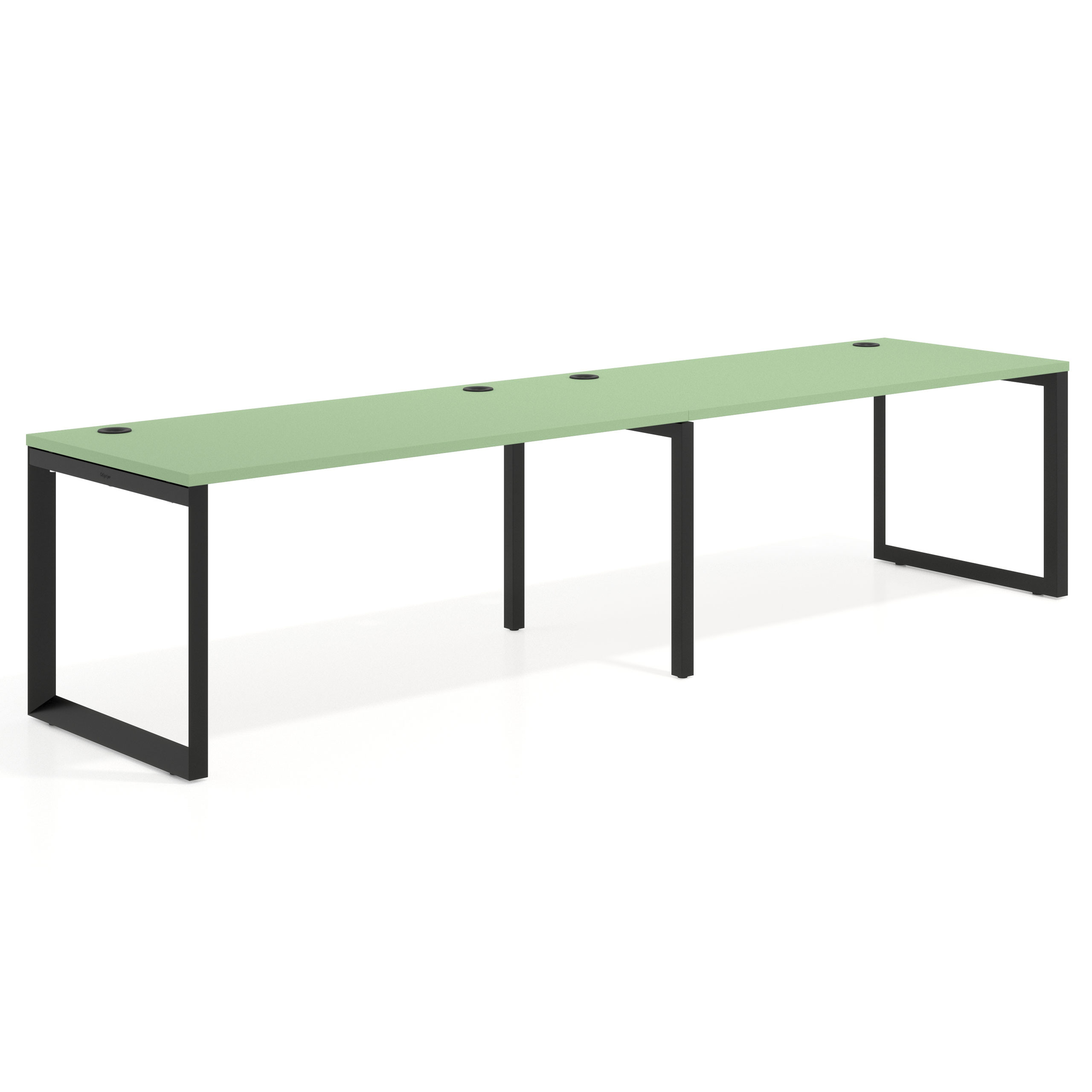 mesa multipuesto 200x80 verde talco delta mesa progresiva doble fondo 80cm recto 1