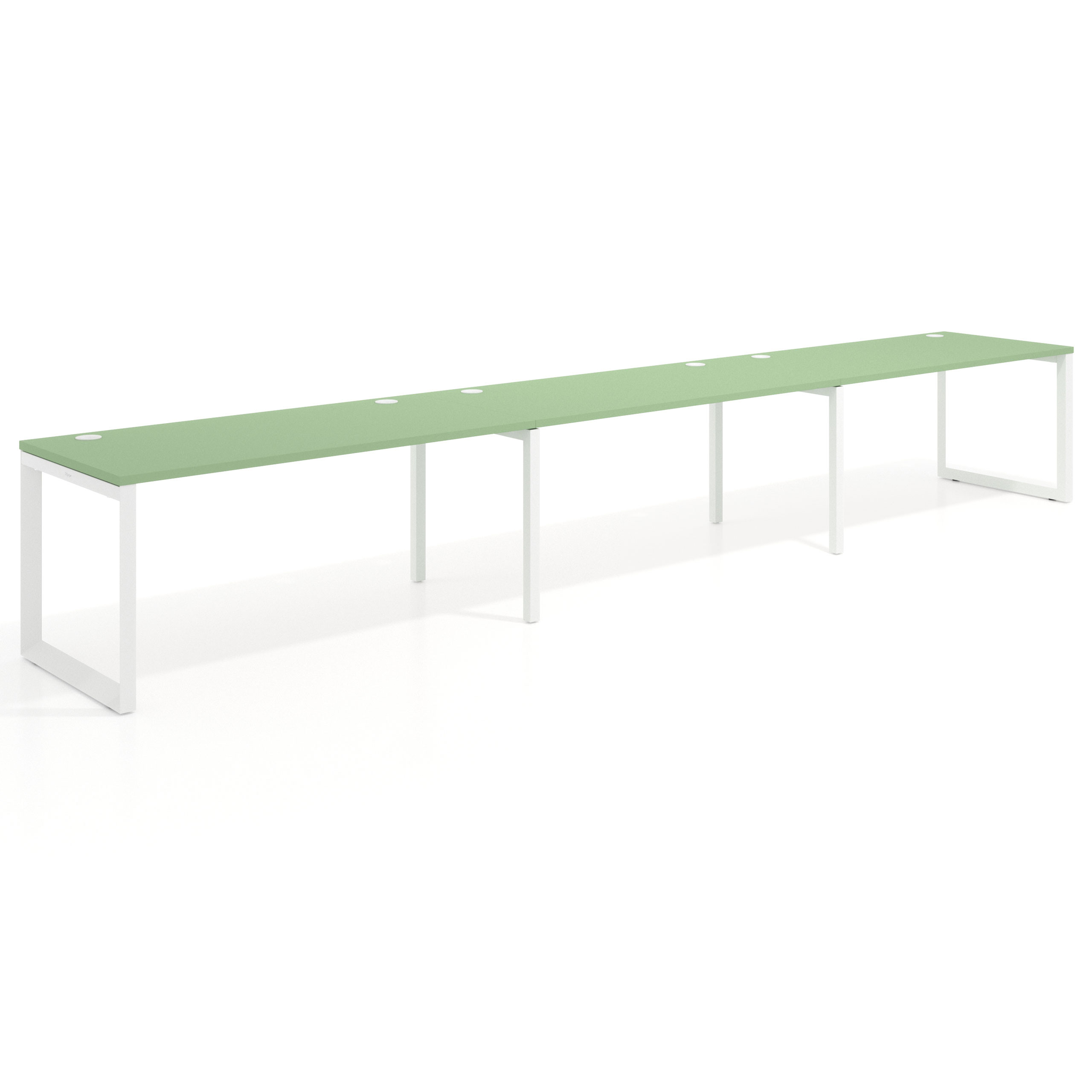 mesa multipuesto 300x80 verde talco delta mesa progresiva triple fondo 80cm recto 1
