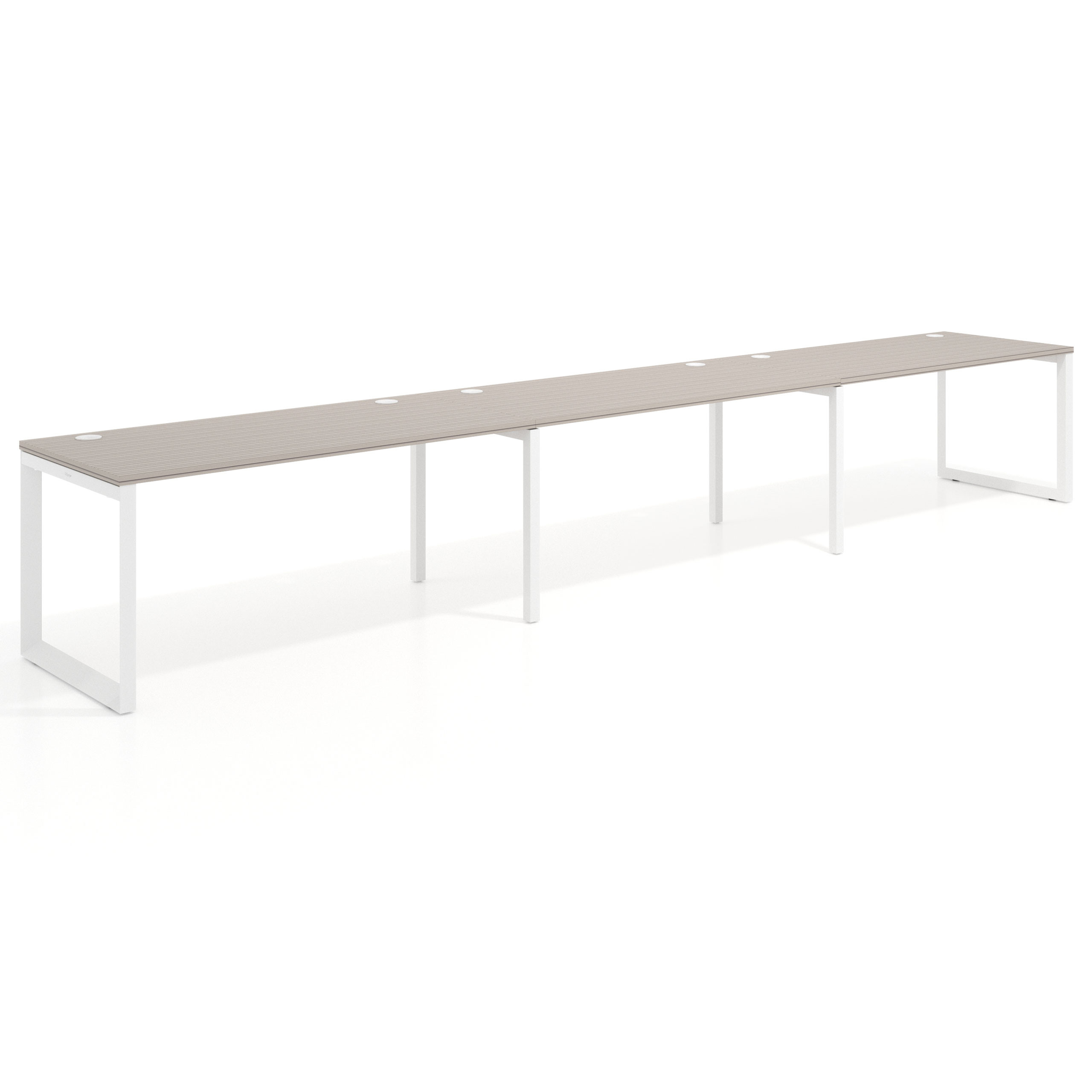 mesa multipuesto 300x80 rayado coco delta mesa progresiva triple fondo 80cm recto 1