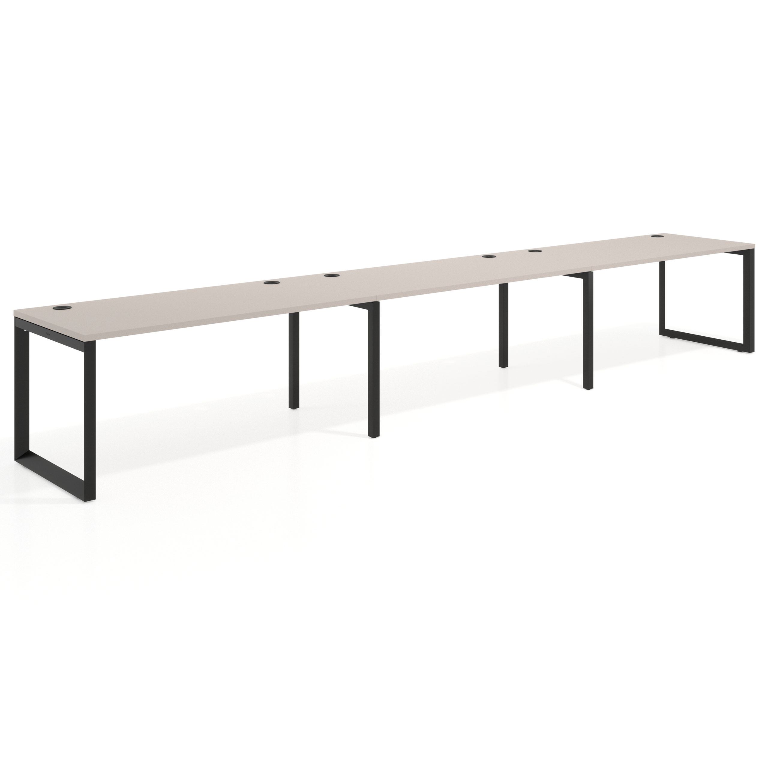 mesa multipuesto 300x80 gris coco delta mesa progresiva triple fondo 80cm recto 1