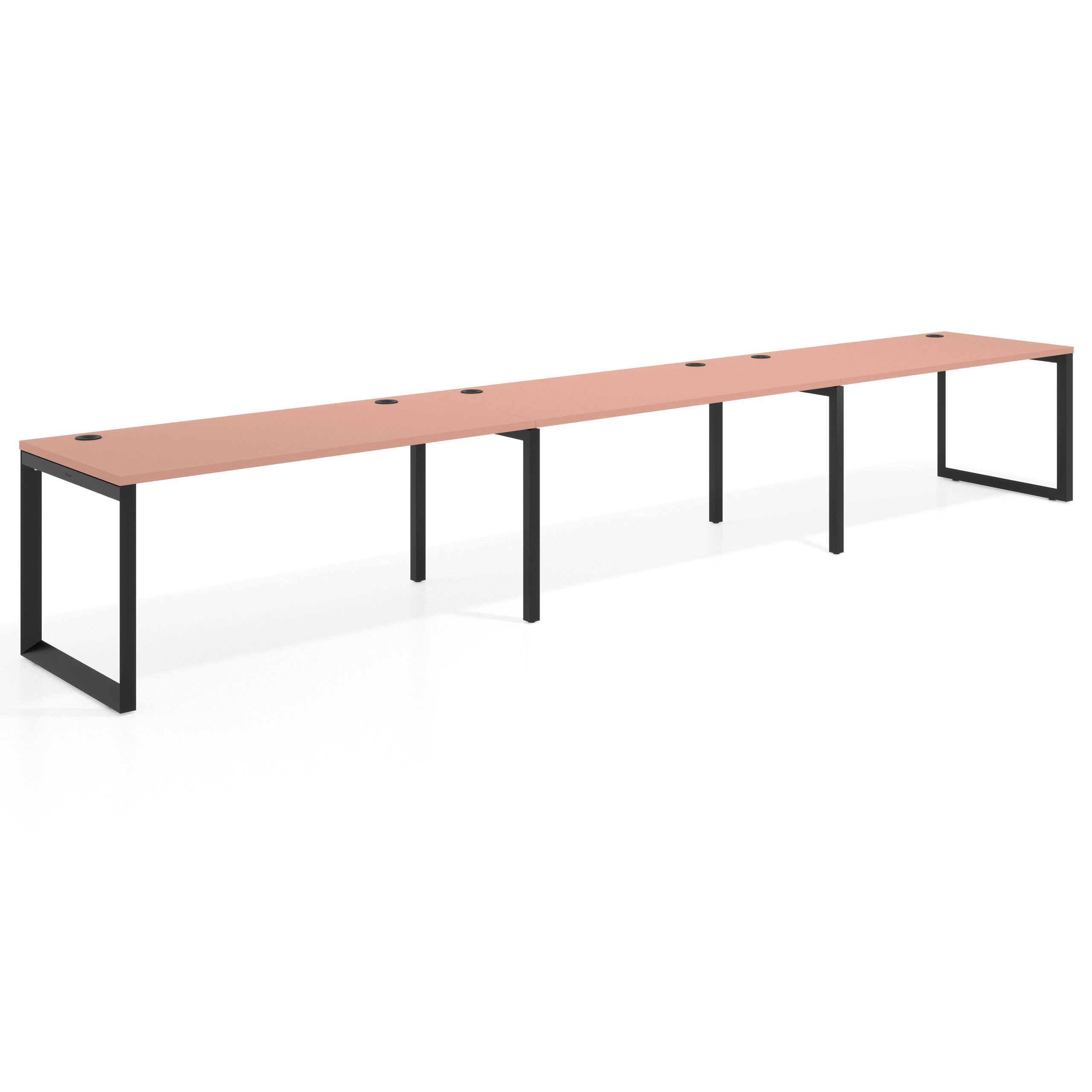 mesa multipuesto 300x80 rosa talco delta mesa progresiva triple fondo 80cm recto 1