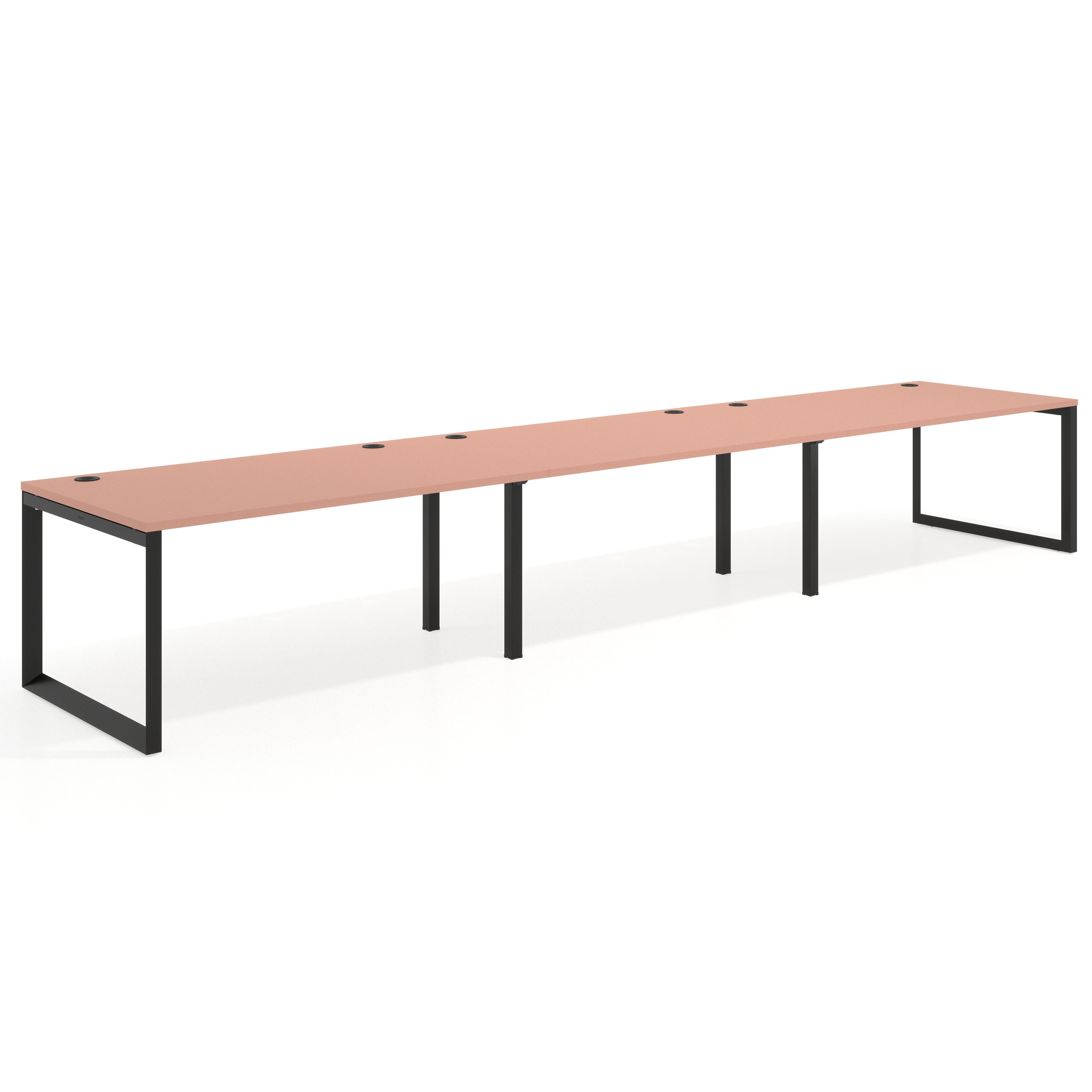 mesa multipuesto 300x100 rosa talco delta mesa progresiva triple fondo 100cm recto 1