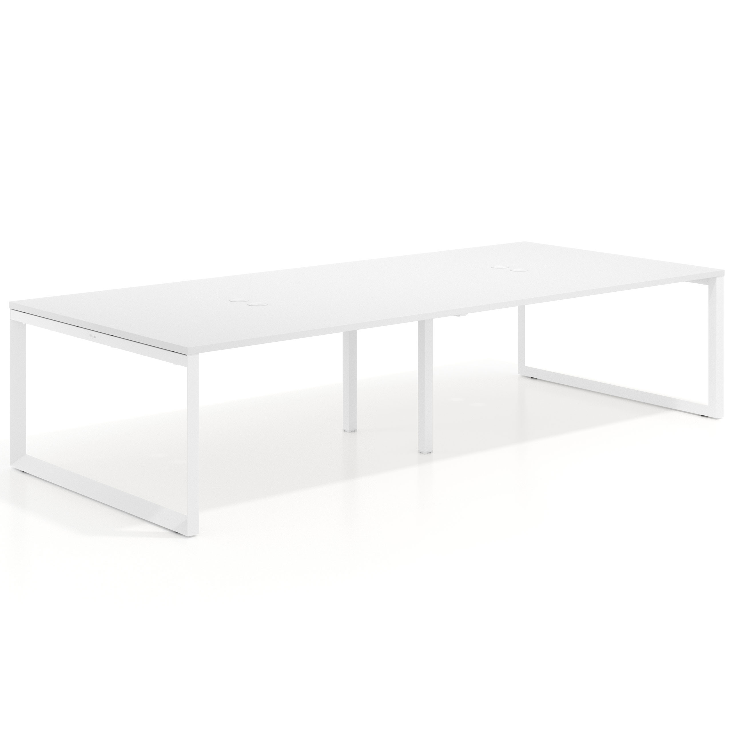 mesa multipuesto 240x142 blanco mate delta mesa bench fondo 142cm recto 1