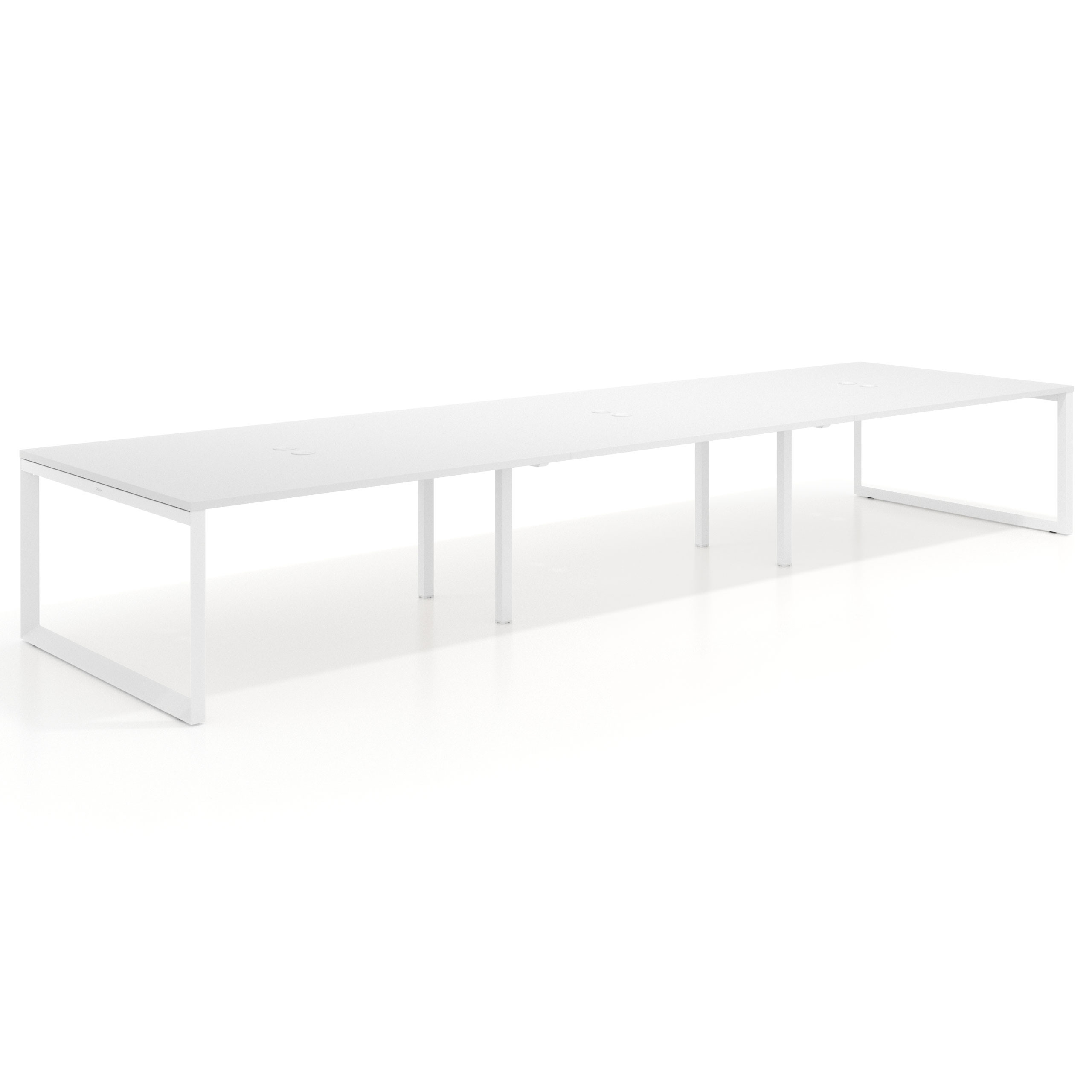 mesa multipuesto 360x142 blanco mate delta mesa bench fondo 142cm recto 1